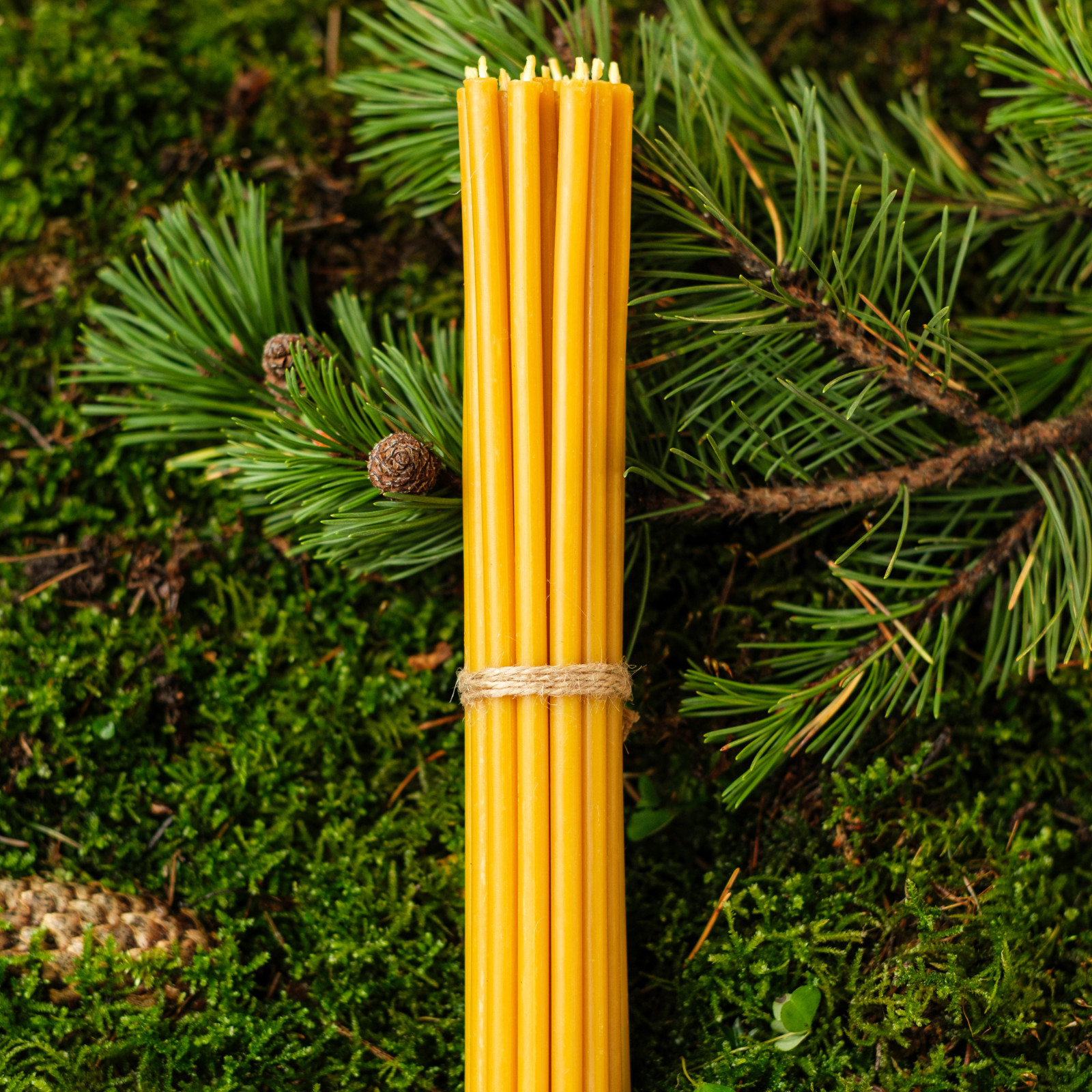 Pure Beeswax Thin Taper Candles 10.4″x0.28″ Orthodox Church Prayer Long Candles