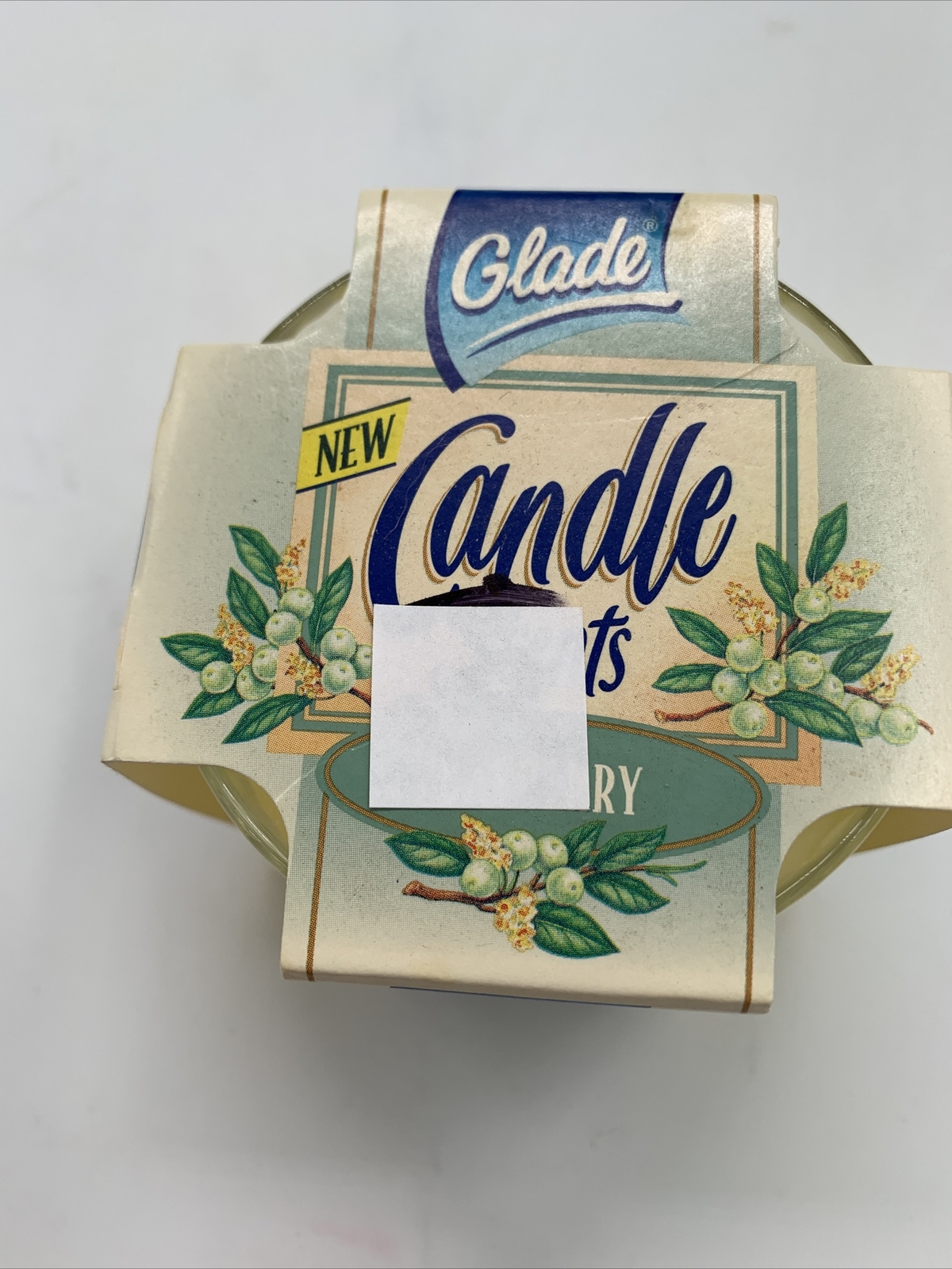 Glade Scents Bayberry Candle 4 oz 1997 Made In Canada NOS