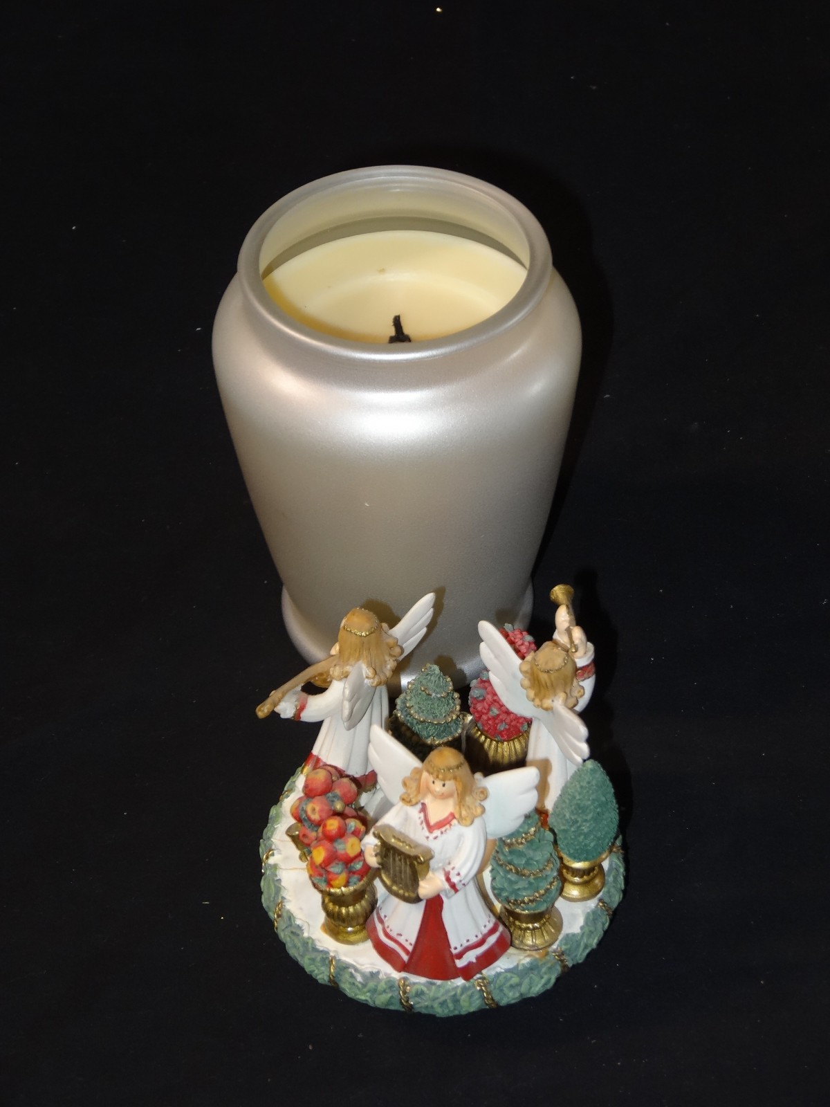 Candle Capper 3 Angel Cap With Old Virginia Vanilla Cinnamon 20oz Jar Candle
