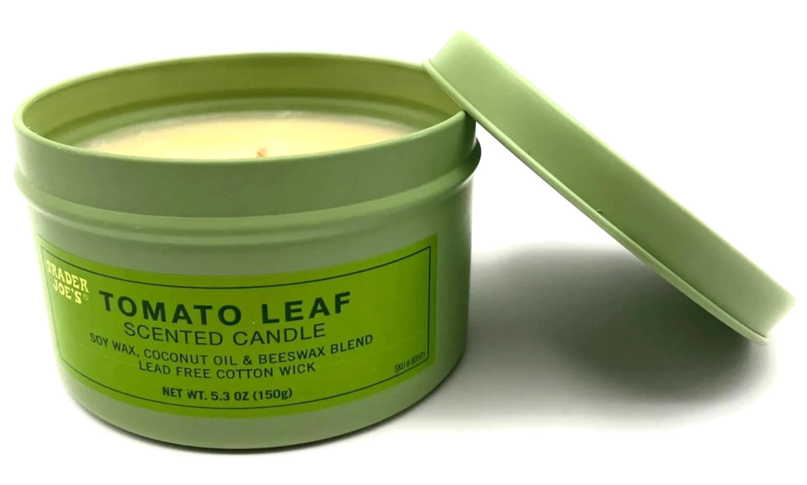 Trader Joe’s Tomato Leaf Scented Candle 5.3 oz Soy Wax Blend Spring NEW