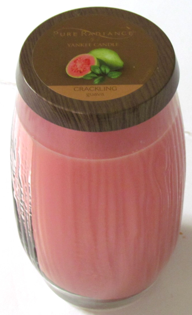 Yankee Candle Guava Pure Radiance Large 22 oz Wood Wick Oval Vase Jar HTF