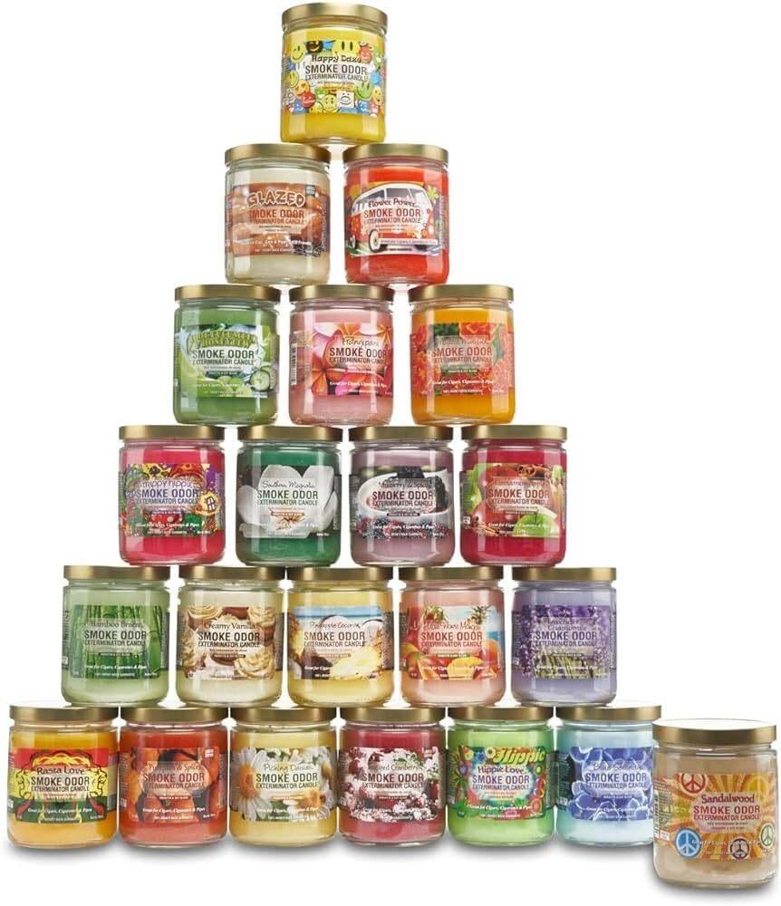 Bulk Smoke Odor Exterminator Candles Ultimate Smoke Elimination Case of 12 (M…