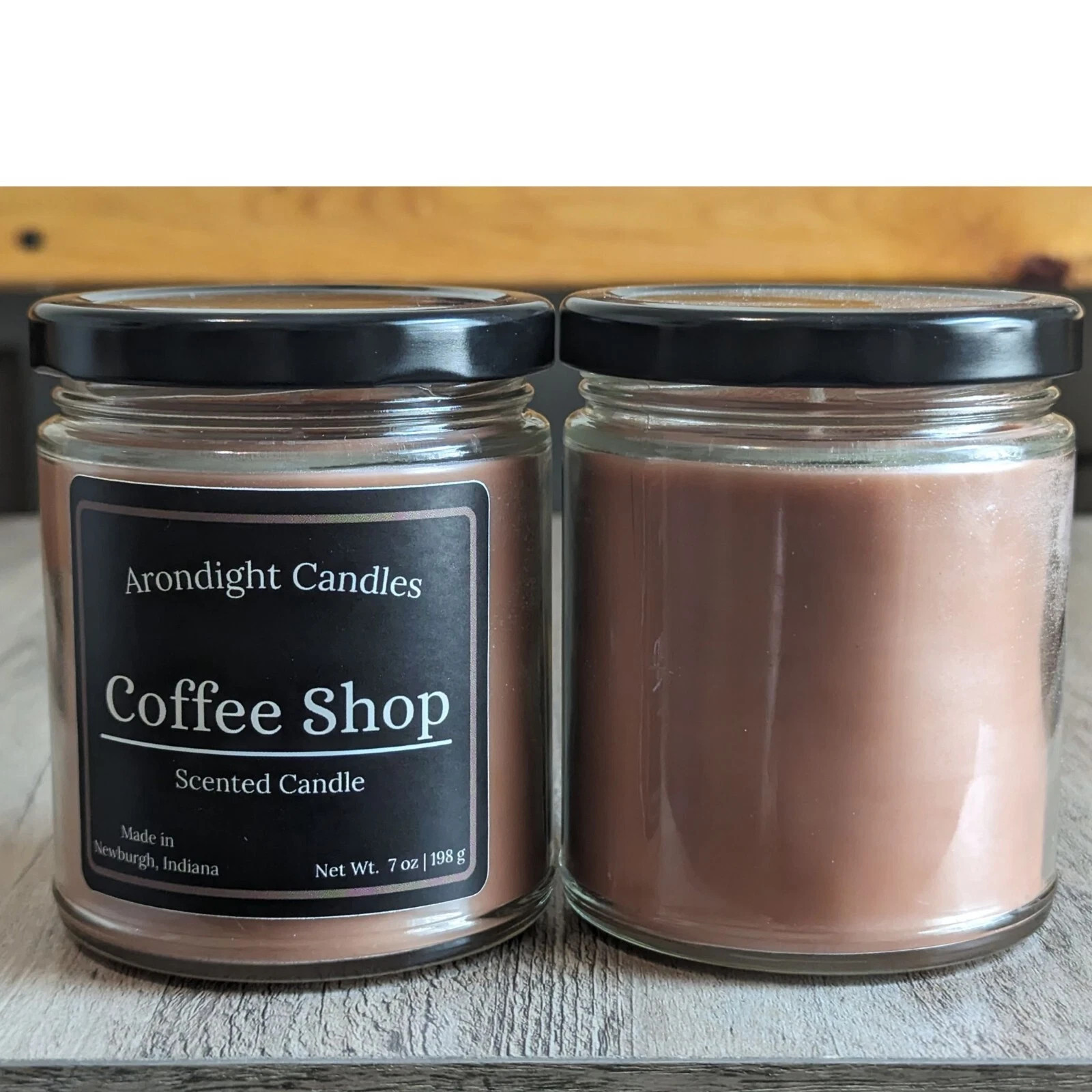 Coffee Scented Candle 9oz Jar Handmade Soy Wax Blend Home Fragrance Coffee Shop