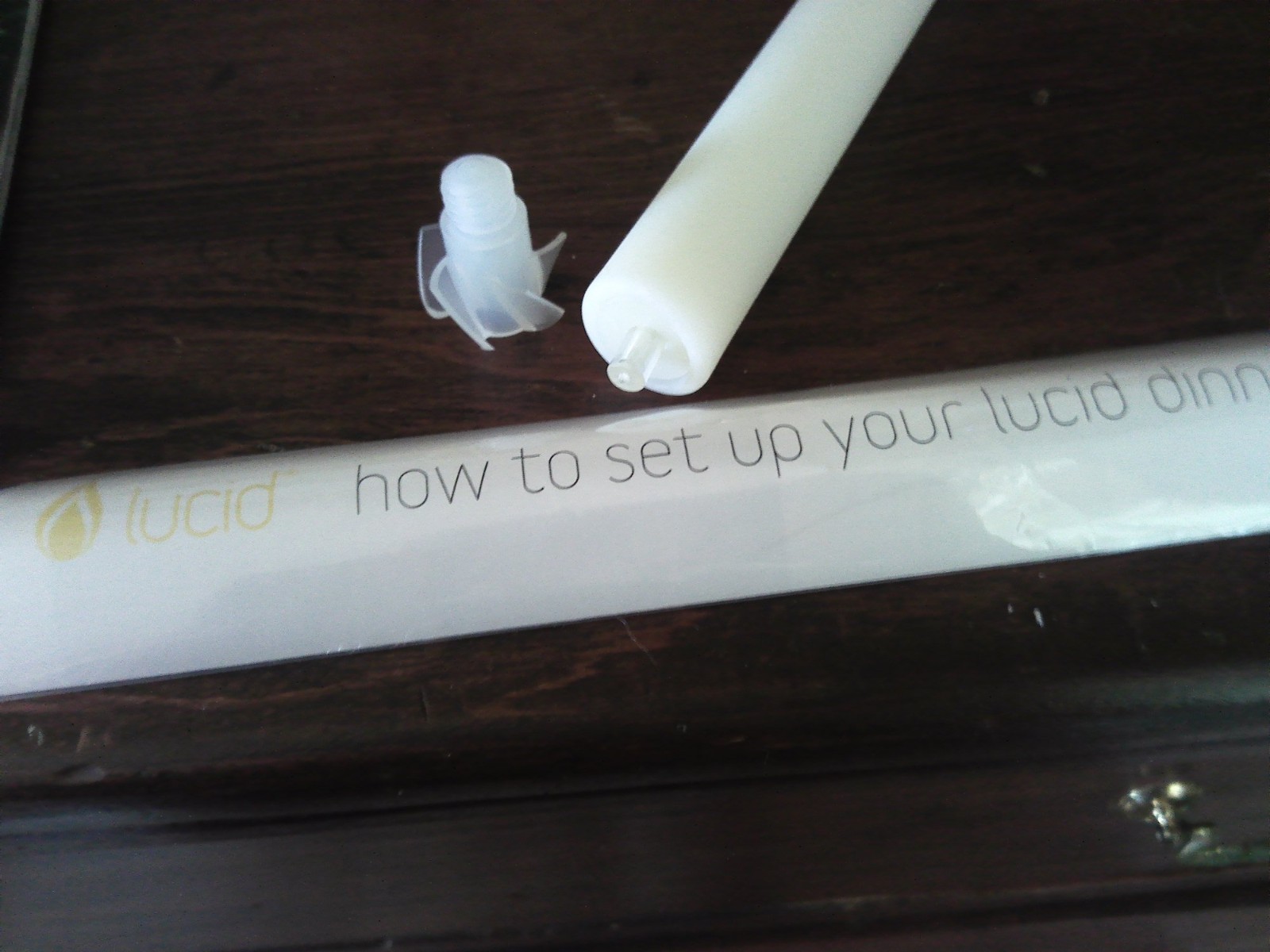 2 Lucid Candles Refillable 11” tapers Elegant Fork Knife Design NIB please read