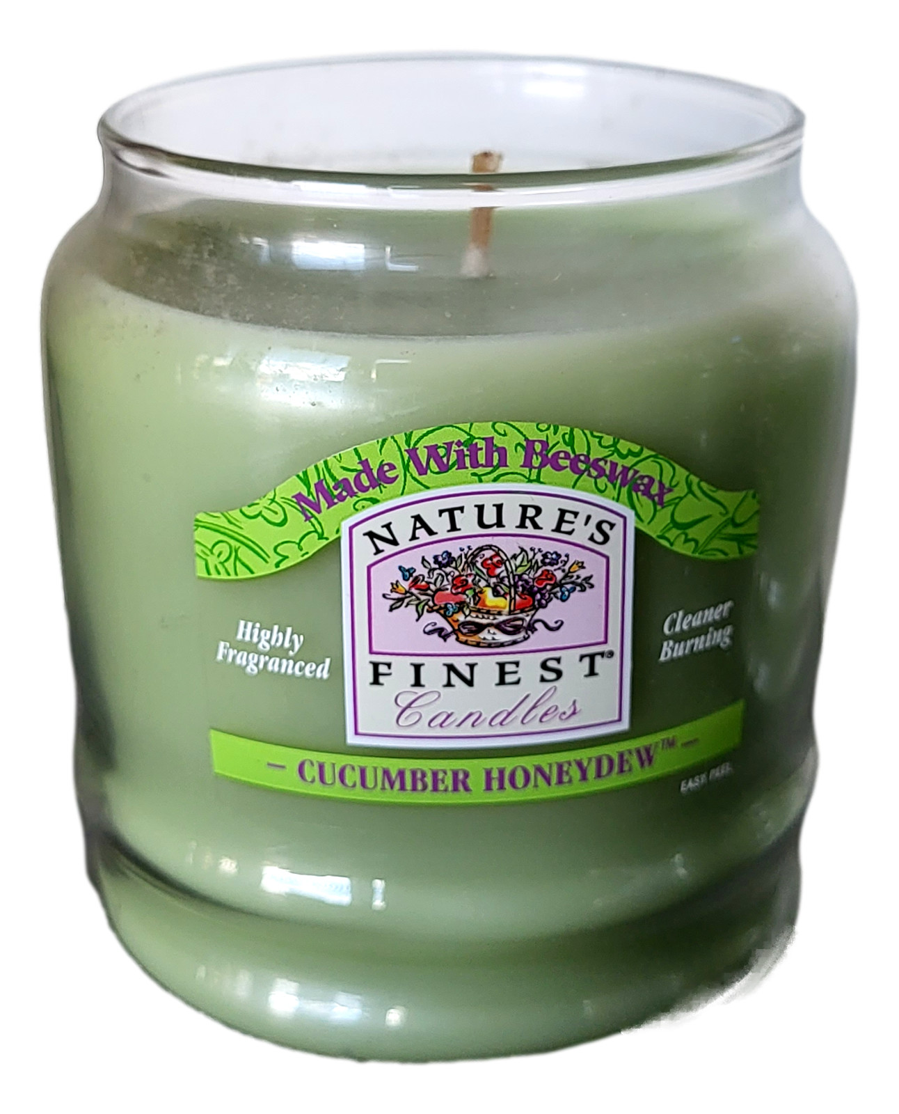 Scented Jar Candles 3-Pack 9oz Jars Cucumber Honeydew Nature’s Finest Beeswax