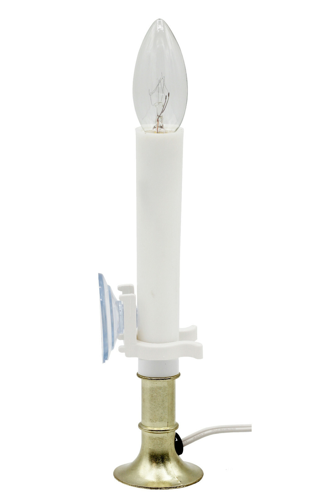 Electric Candle Lamp with Dusk to Dawn Sensor, Bulb, and Suction Cup Holder 4 pk