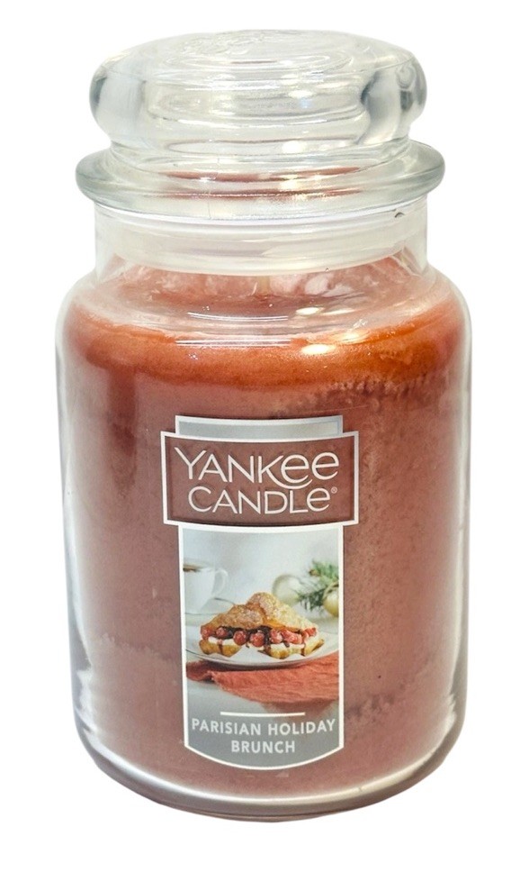 Yankee Candle Glass Parisian Holiday Brunch Original Jar Candle 22oz