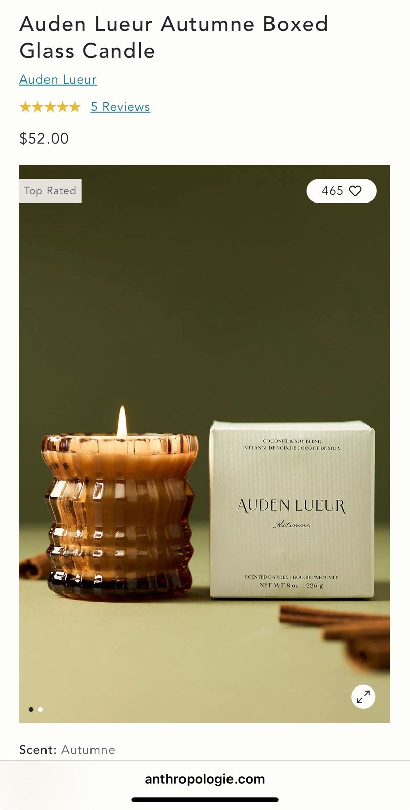 Auden Lueur Scented Candle