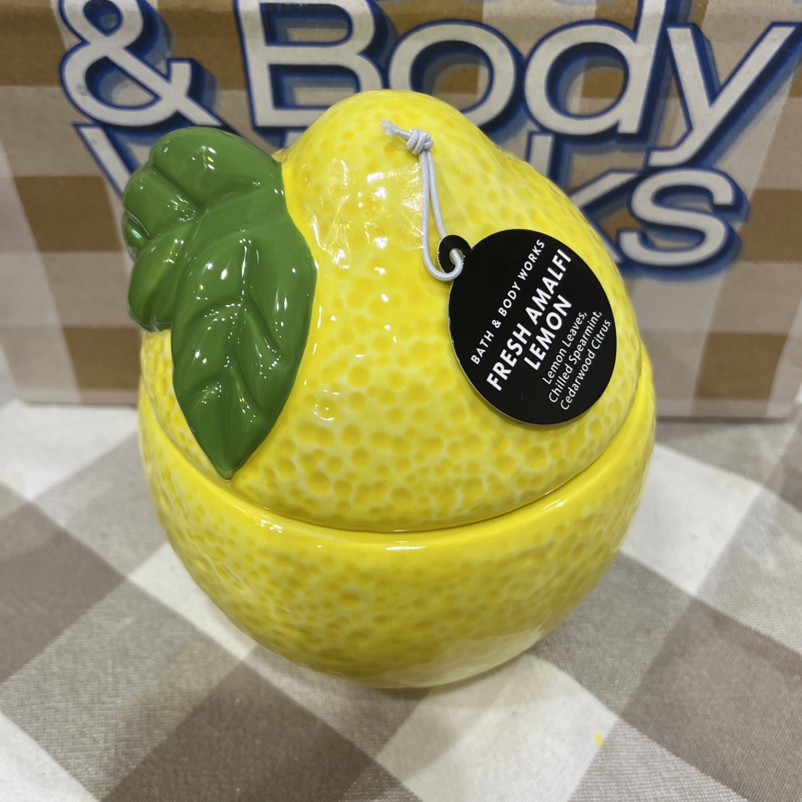 Bath & Body Works FRESH AMALFI LEMON 🍋 Scented SINGLE Wick FIGURAL CANDLE