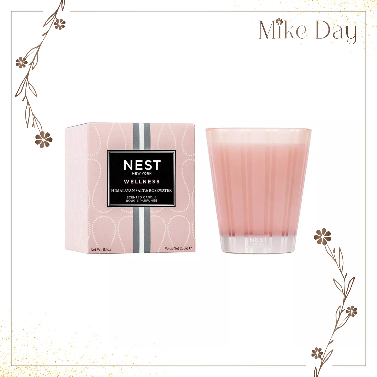 NEST Himalayan Salt & Rosewater Classic Candle 8 oz/ 230g Brand New in Box