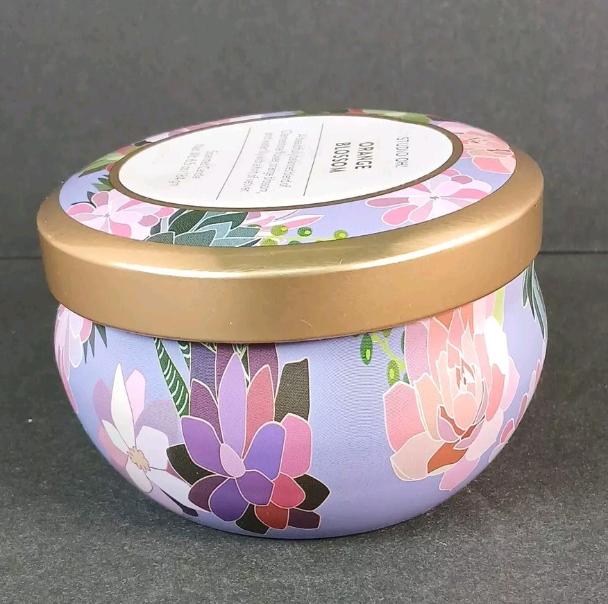 Studio OH! Soy-Blended Hand Poured Candle Jar 6.5 oz. – Orange Blossom Scent
