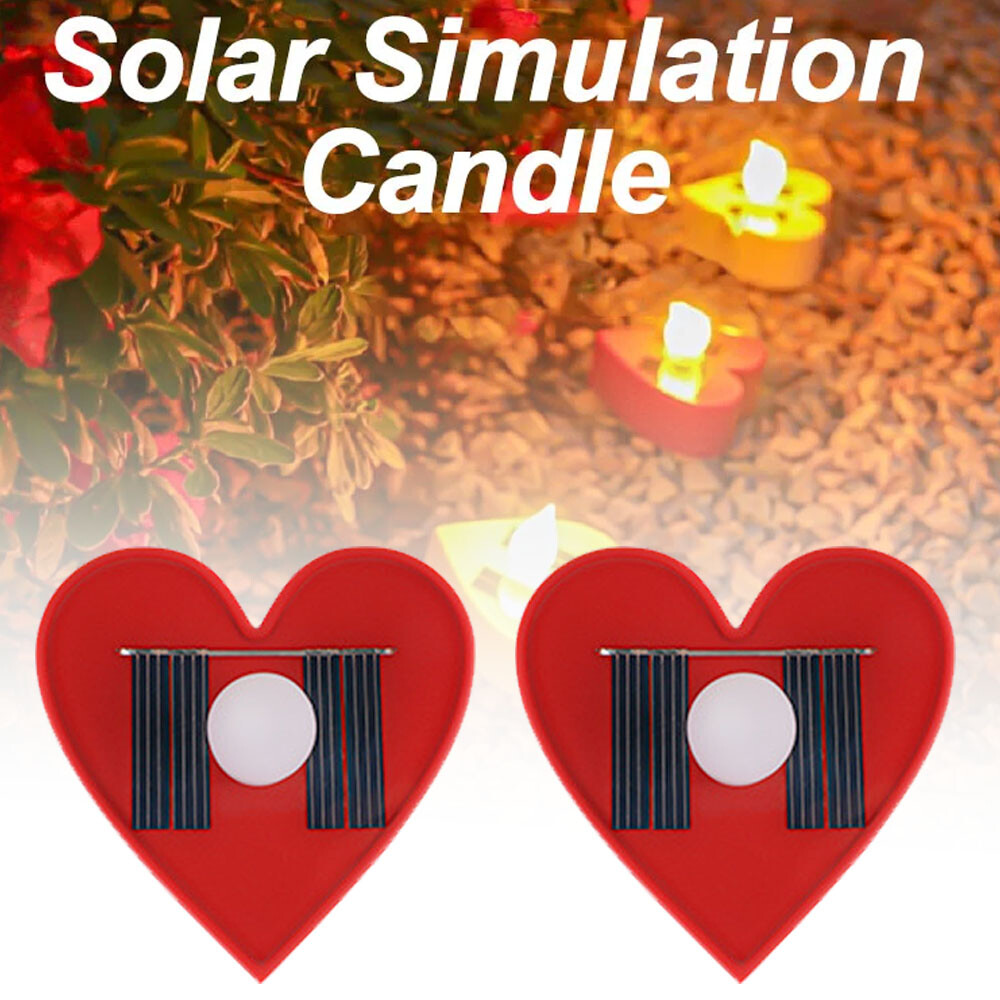 Solar Waterproof Flameless LED Tea Light Candles Flickering Dusk to Dawn Outdoor