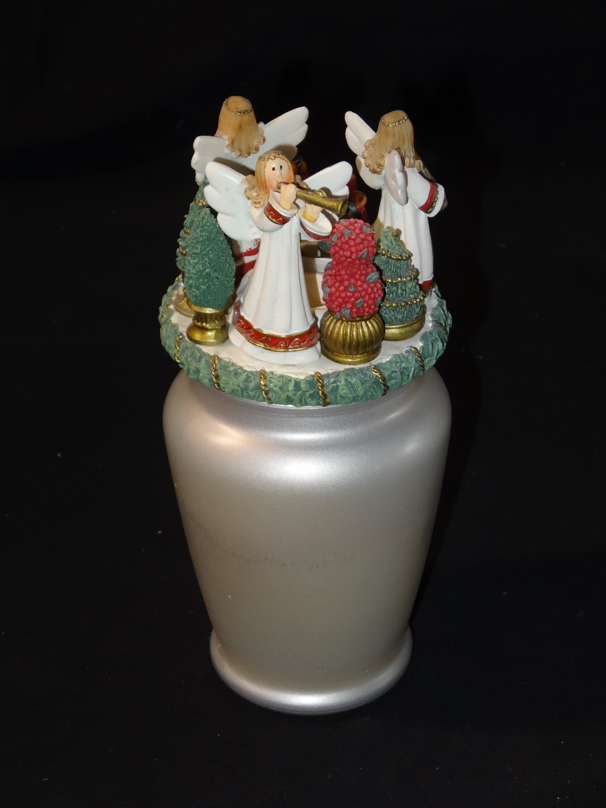 Candle Capper 3 Angel Cap With Old Virginia Vanilla Cinnamon 20oz Jar Candle