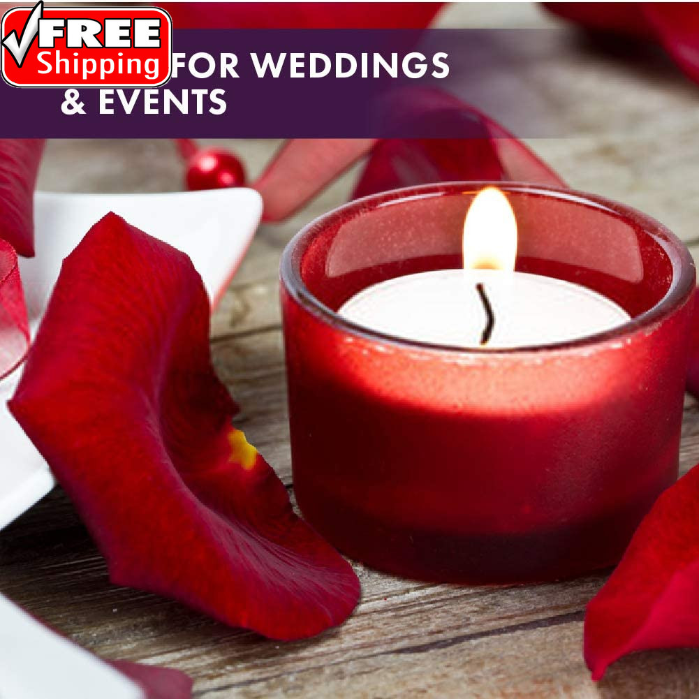 Unscented Tea Light Candles 100 Pack | 4 Hours, White, Smokeless, Dripless Small