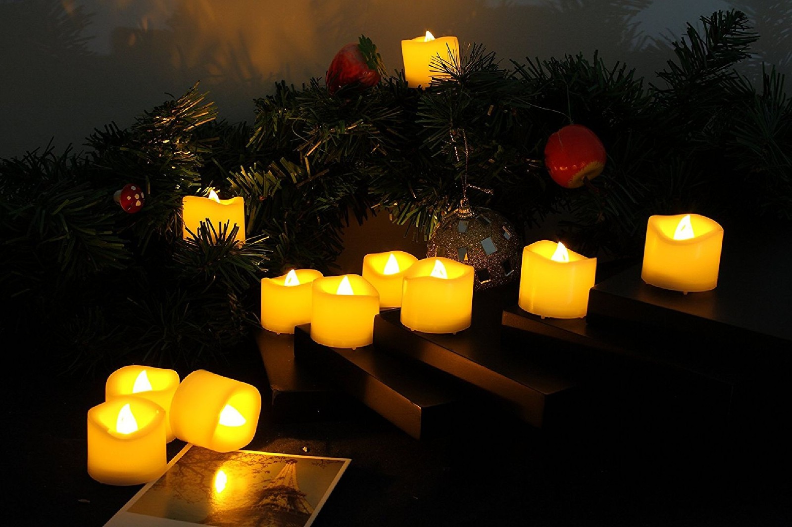 Candle Choice12-Pk Indoor/Outdoor Flameless Votive Candles Batteries Included