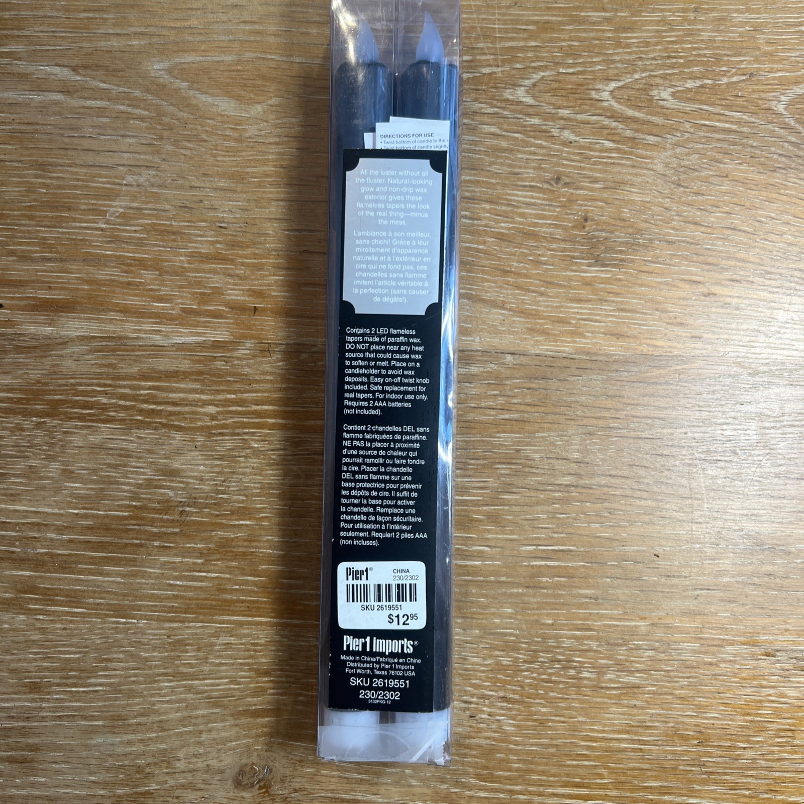 Pier 1 Flameless Flickering LED Taper 10-3/4 In Candles Black Halloween