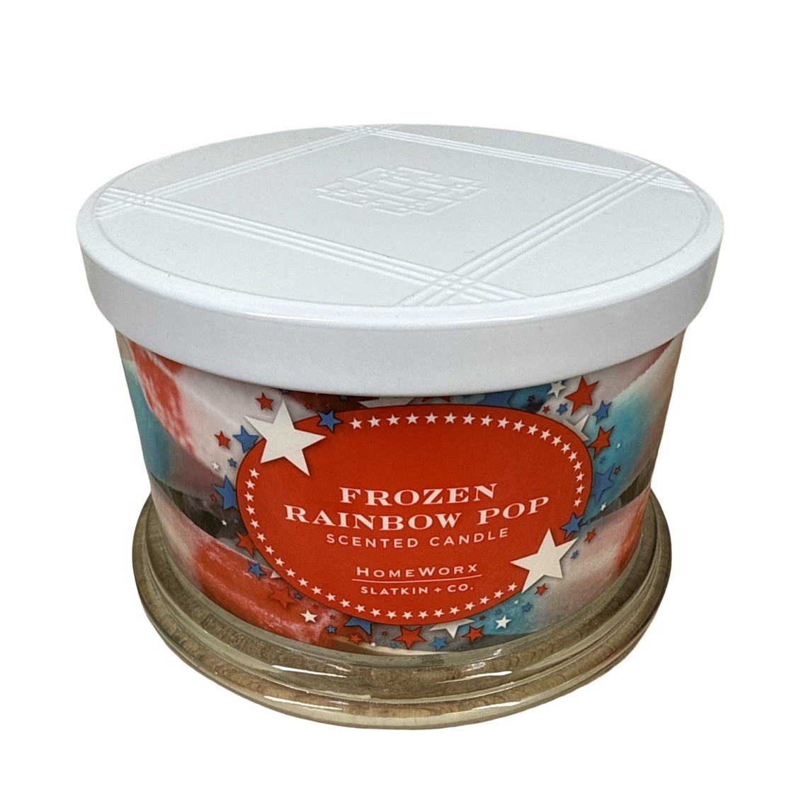 Homeworx by Slatkin & Co. Candle FROZEN RAINBOW POP – 4 Wick – NEW