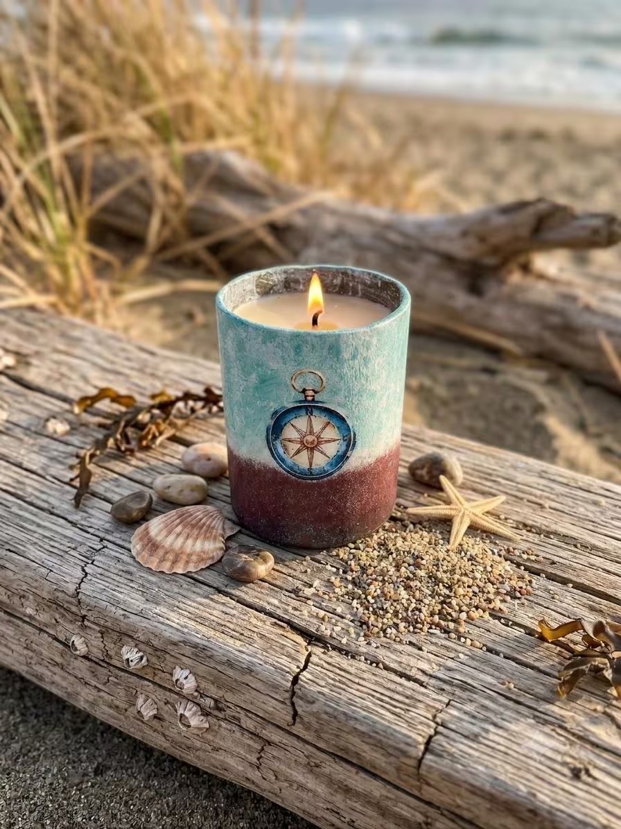 Wine Bottle Candle Homemade with Soy Wax 100% Natural Organic
