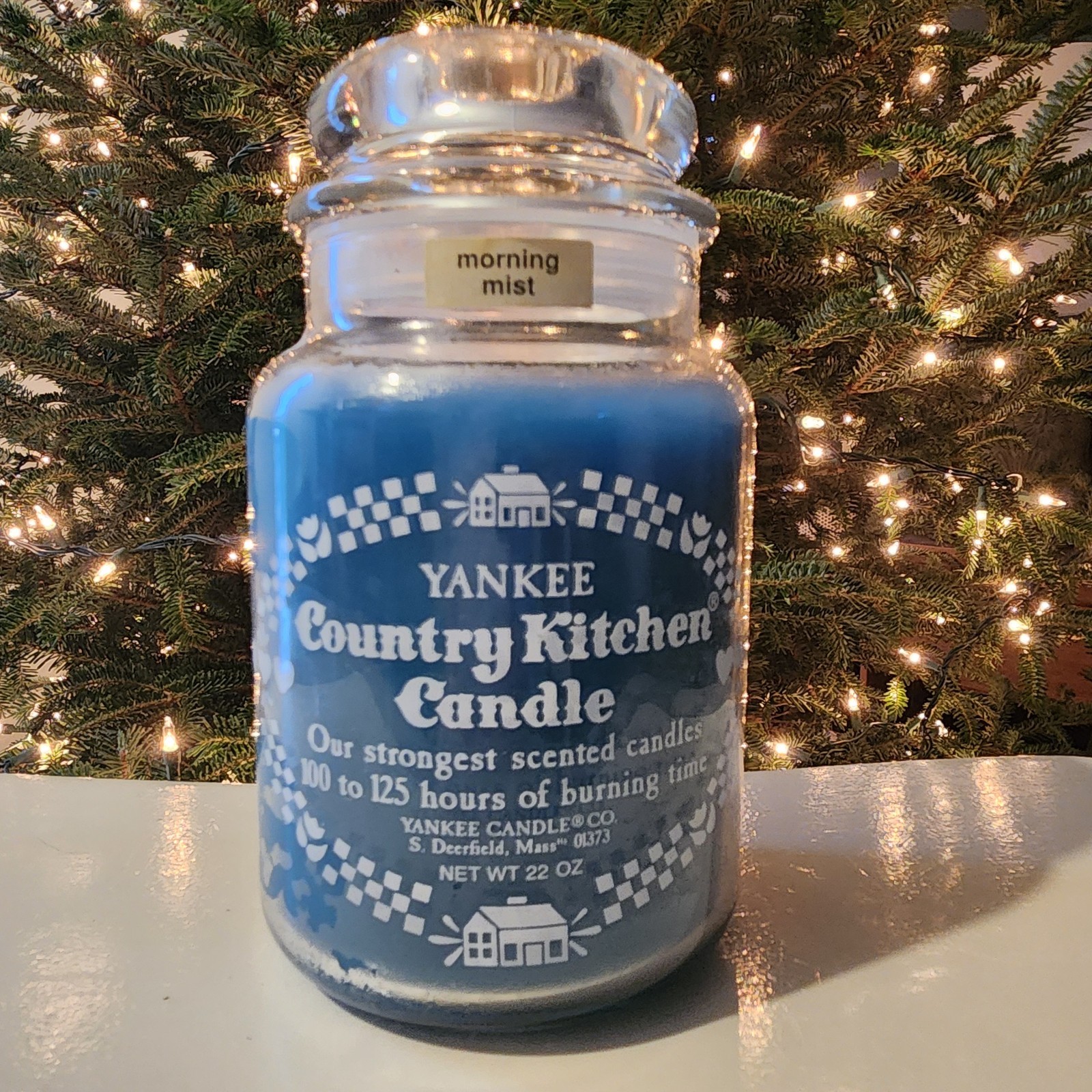 Vtg Yankee Country Kitchen Candle “Morning Mist” 22oz Large Jar *Retired* 1980’s