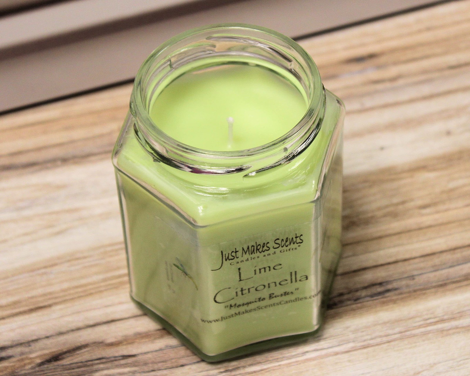 Lime Citronella Scented Blended Soy Candle for Indoor Use by Just Makes Scent…