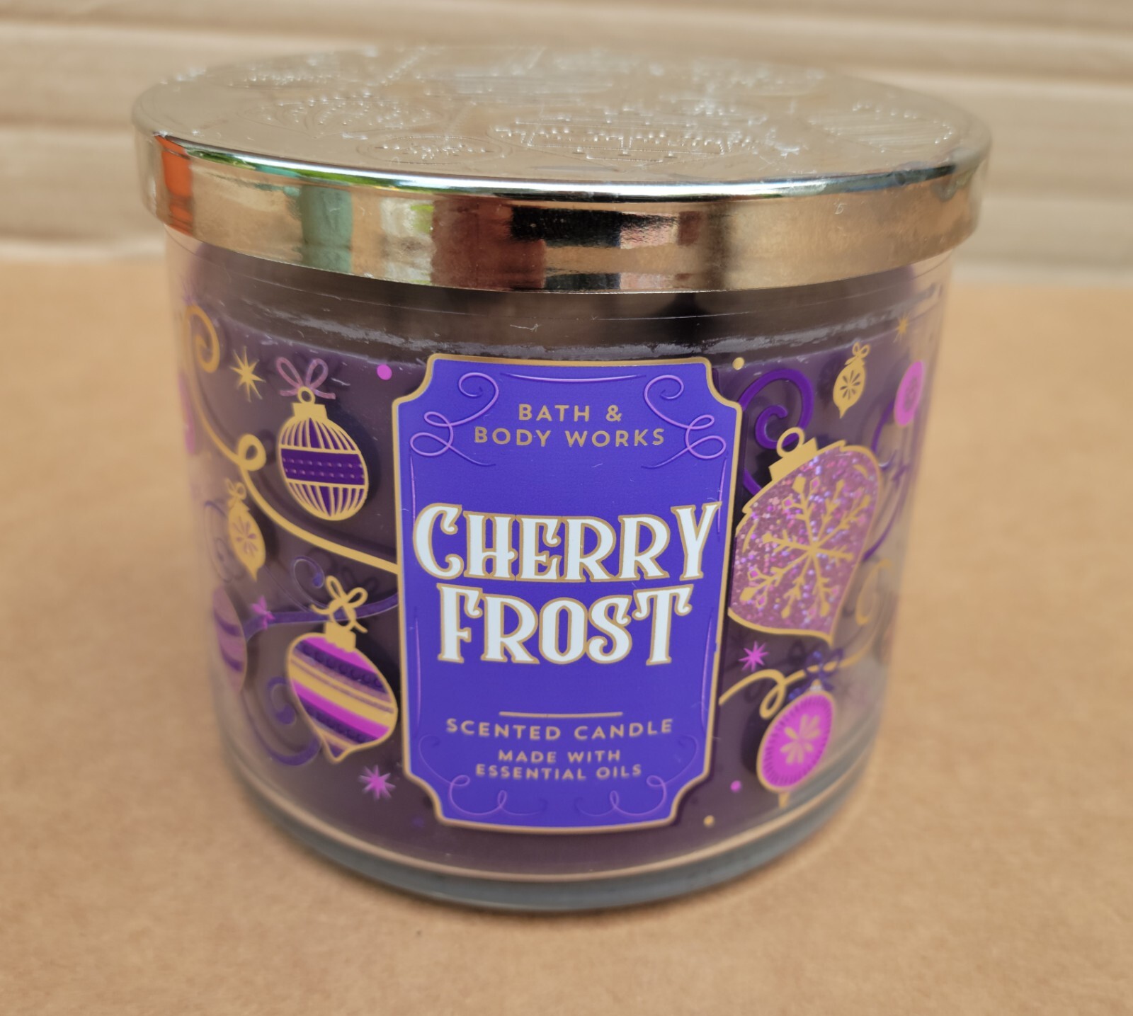 Bath & Body Works Cherry Frost 14.5 oz 3 Wick Candle
