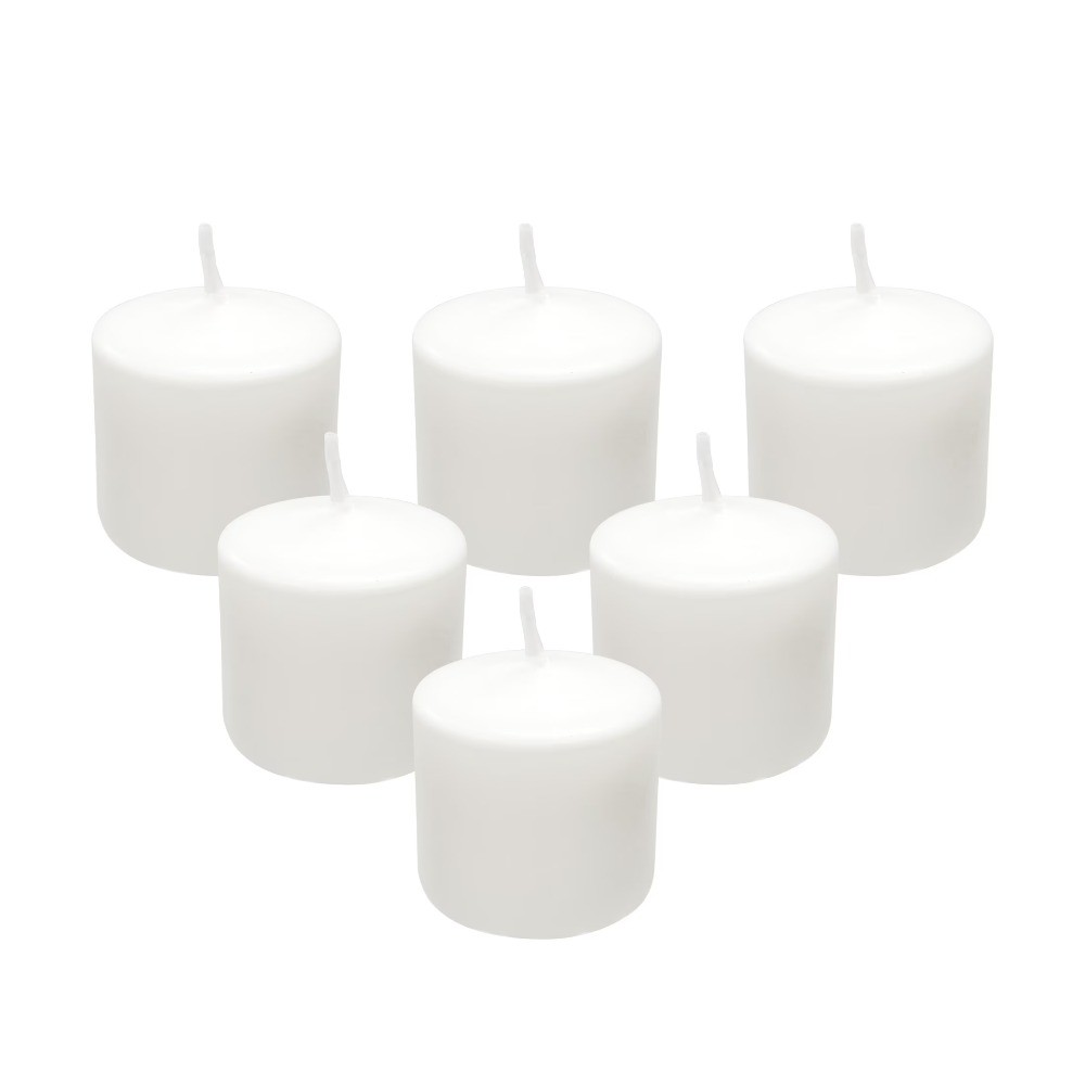 Mainstays Unscented Votive Candles, White, 16 Count