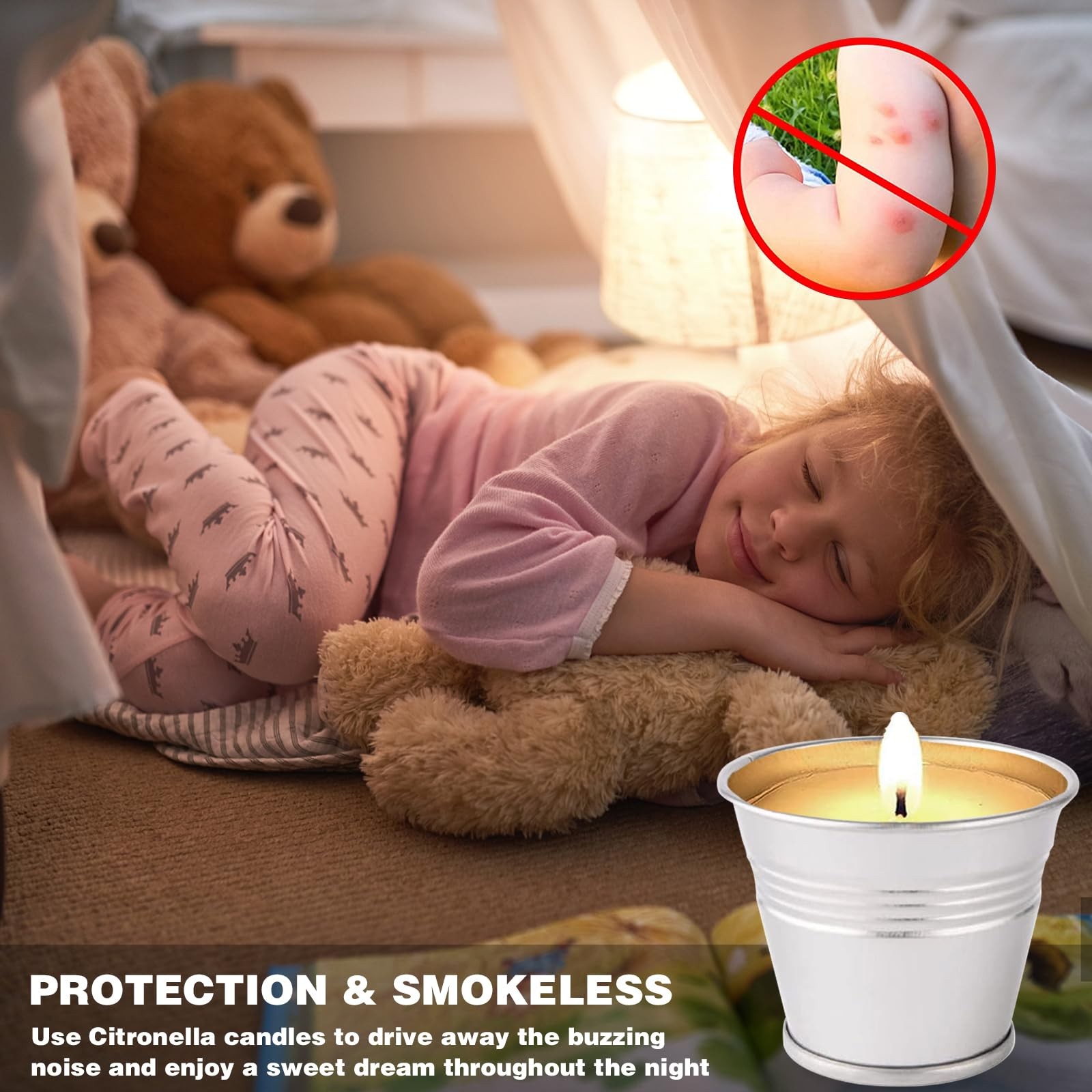 Citronella Candles Outdoor, 12 Pack Citronella Candle Set Made with Citronella O