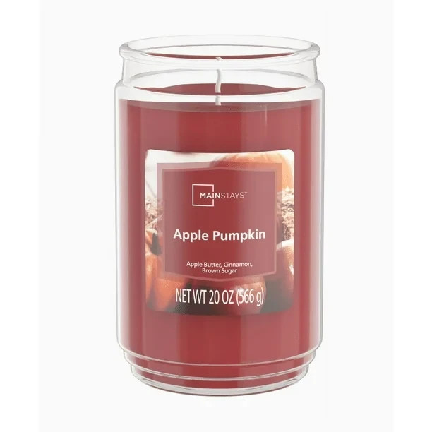 Mainstays Scented Single-Wick Large Glass Jar Candle, 20 oz – Select Scent
