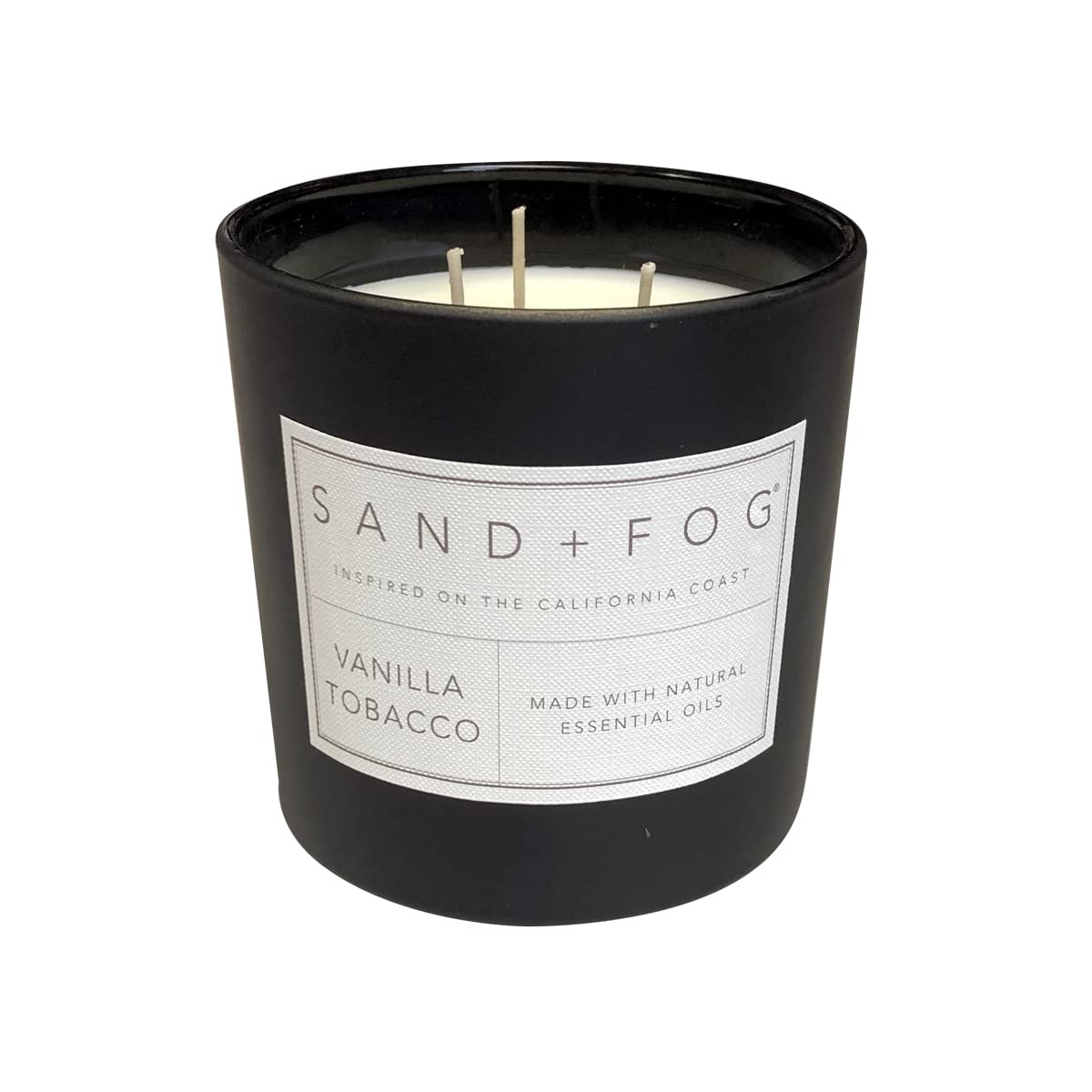 Vanilla Tobacco Scented Candle 3 Wick, 21 oz Luxury Home Decor Jar