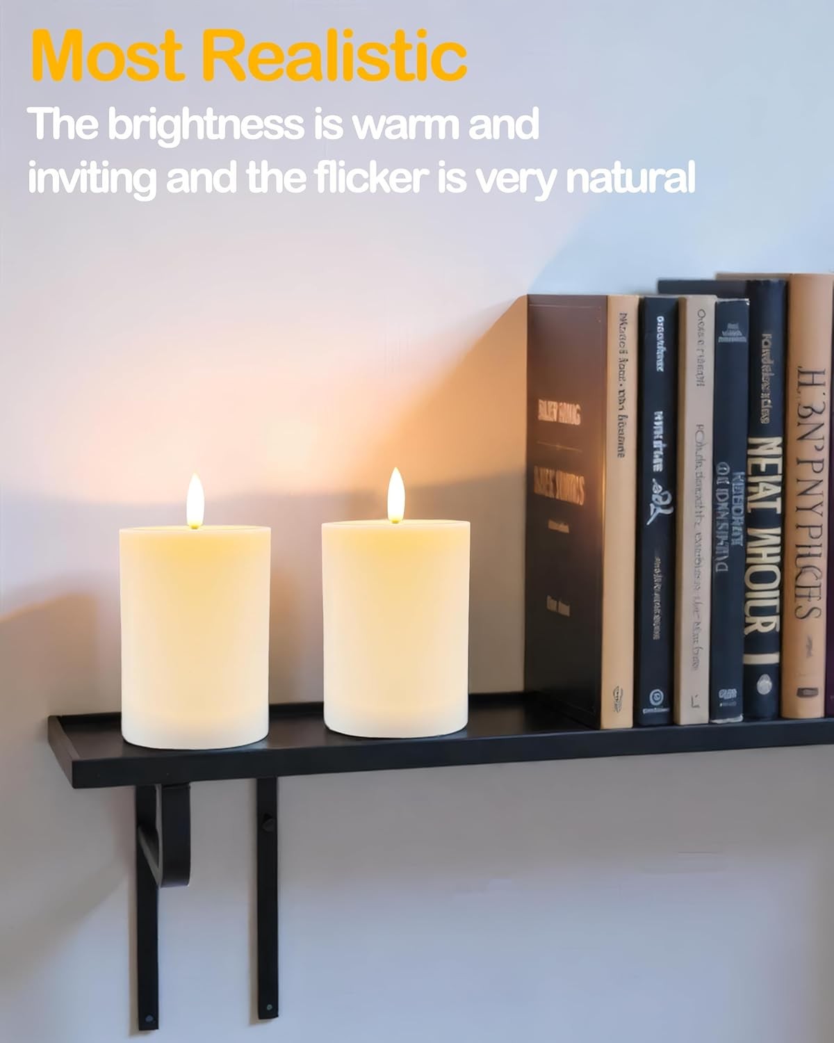 3″X4″ Outdoor Waterproof Flameless Candles with Remote and Timers, LED Candles,