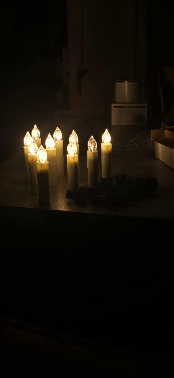 Battery Operated Cordless LED Candle Lights party Candles with Remote 10 Pcs