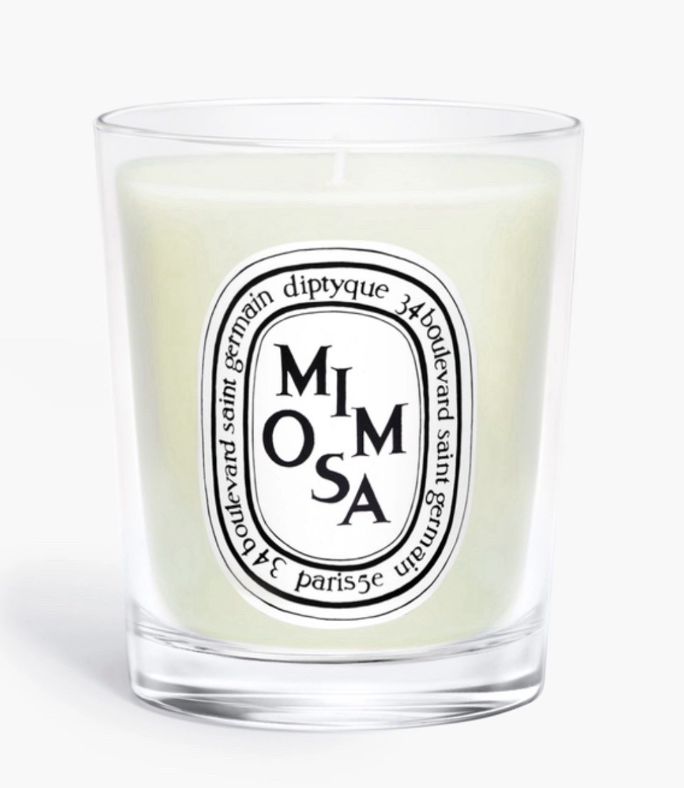 Diptyque Paris Mini Candle Gift Set Baies Roses Mimosa 3x70g W/ Dust Bag