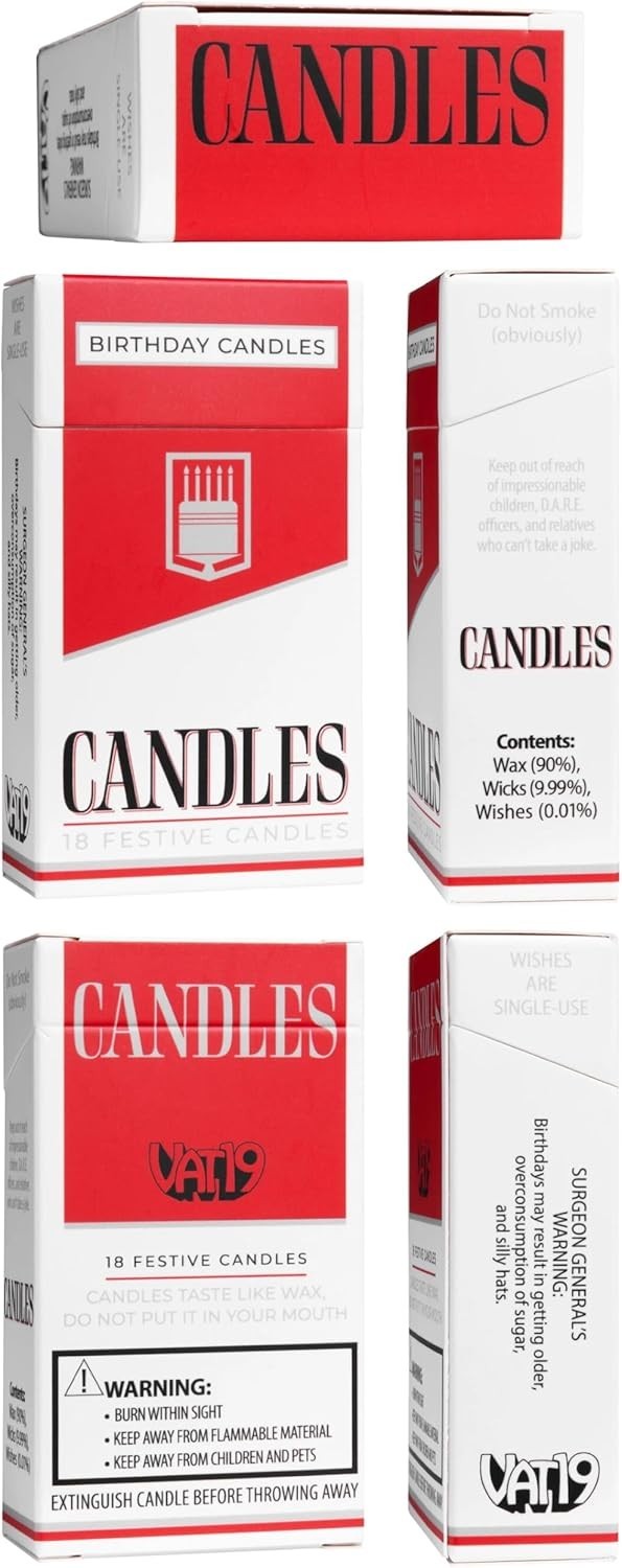 Cigarette Birthday Candles 18-Pack