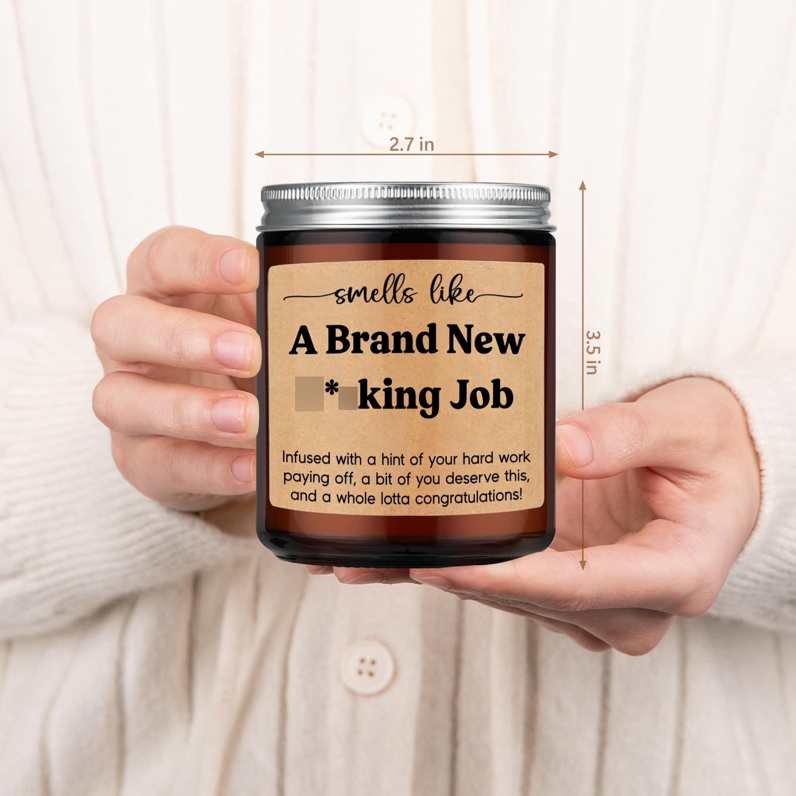 Scented Candle, New Job Gifts for Women, Men – Congratulations Gifts, Leaving…