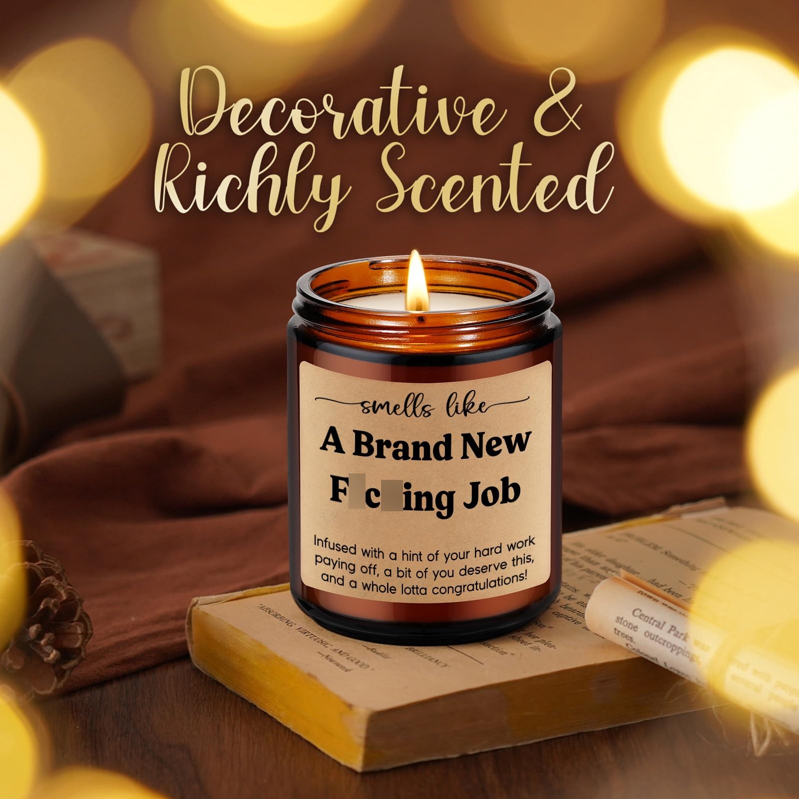 Scented Candle, New Job Gifts for Women, Men – Congratulations Gifts, Leaving…