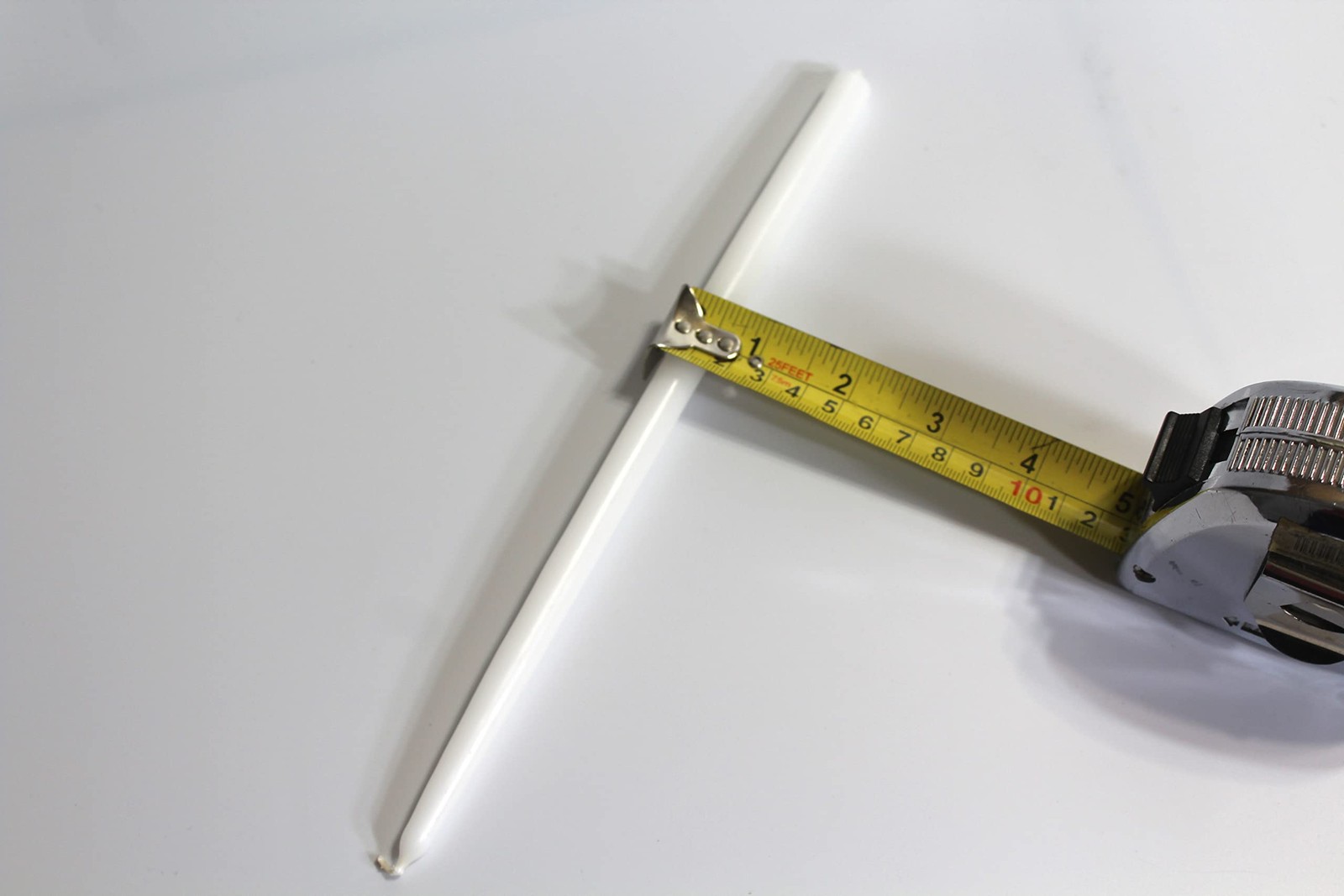 Patrician (10in Tall x 1/2” Diameter) White Hand Dipped Skinny Taper Candles,