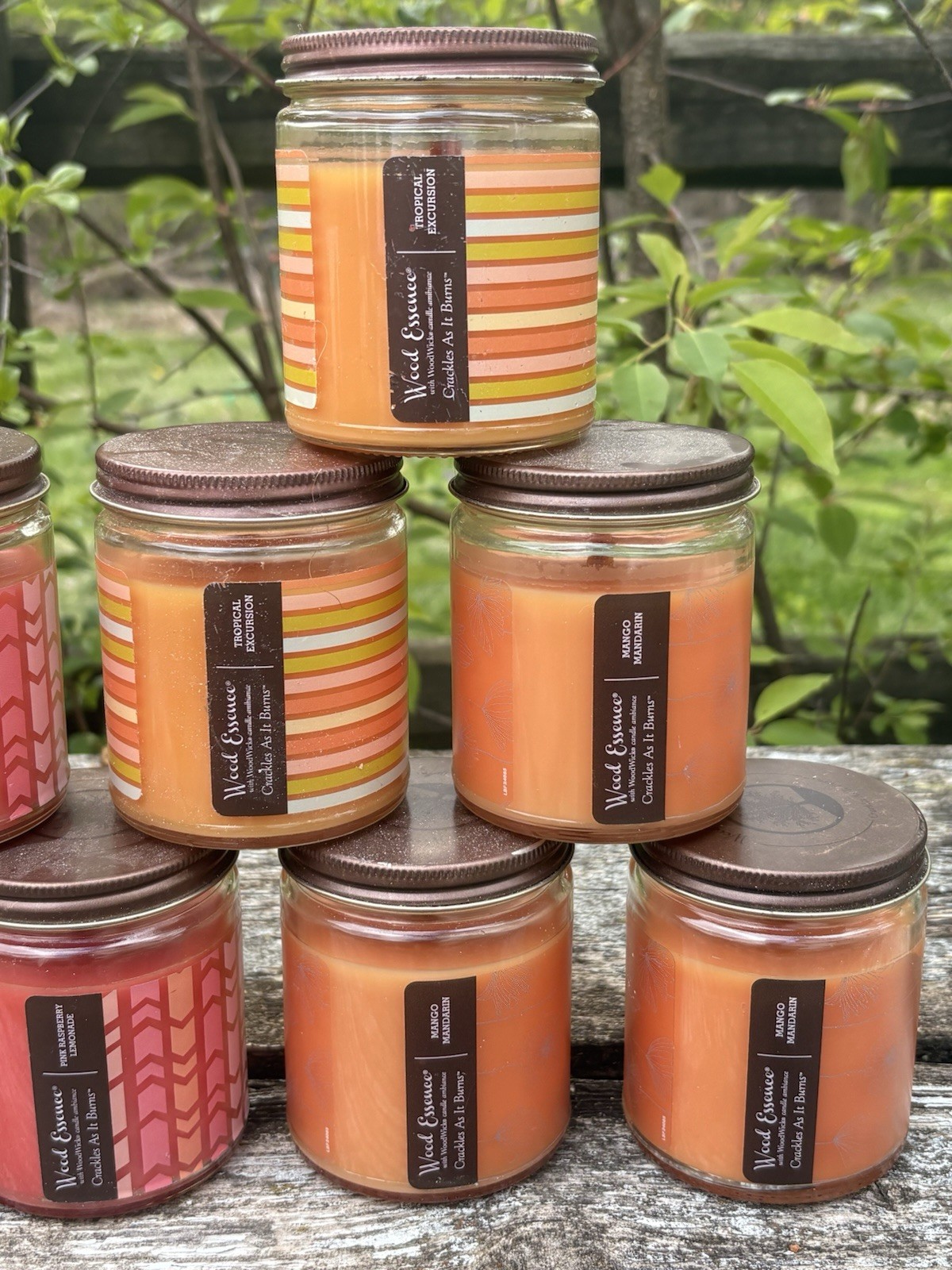 Wood Essence 5.7oz w/ Woodwick Ambiance Candle Bundle of 11 NEW