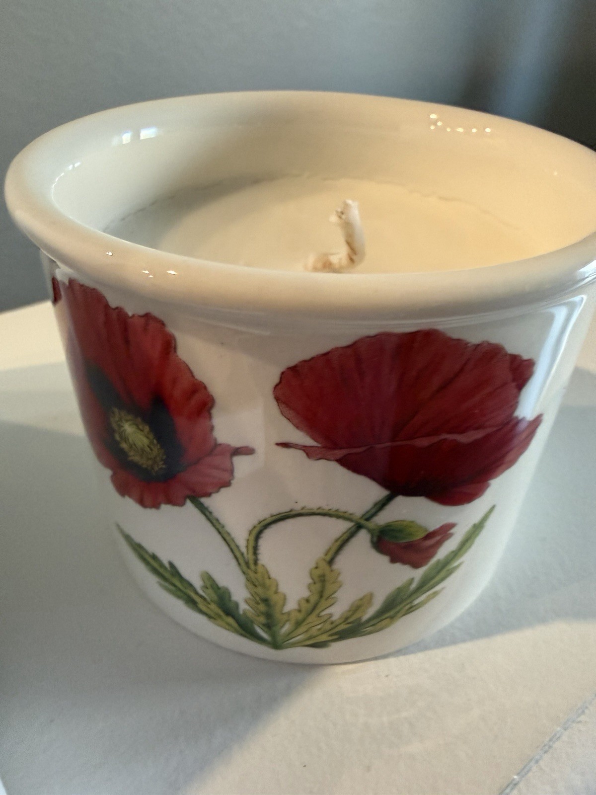 Portmeirion, Botanic Garden Red Poppy Flower Scented Candle Ceramic