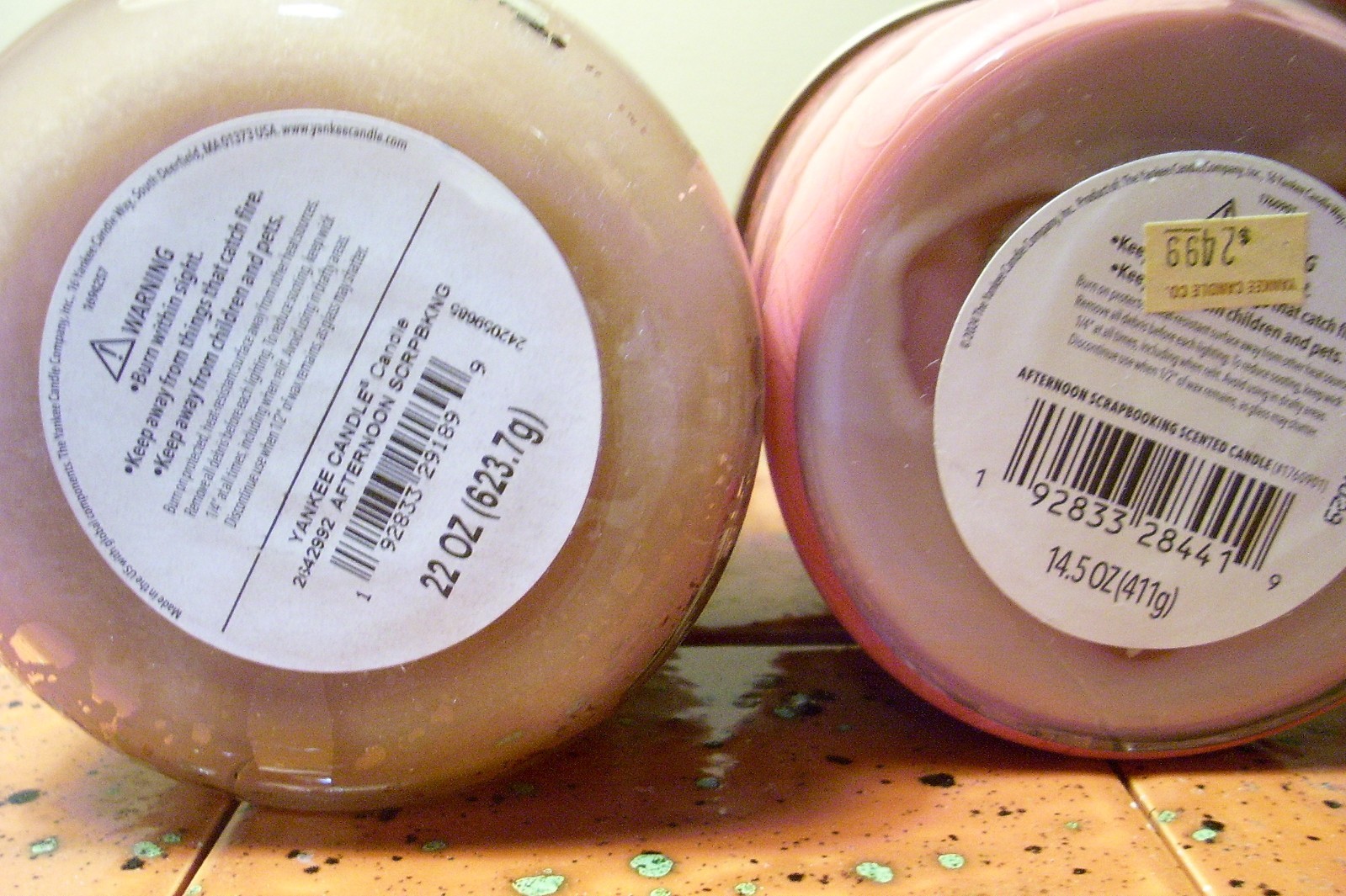 yankee candle 22oz & 14.5oz JARS AFTERNOON SCRAPBOOKING + 3 MINIS
