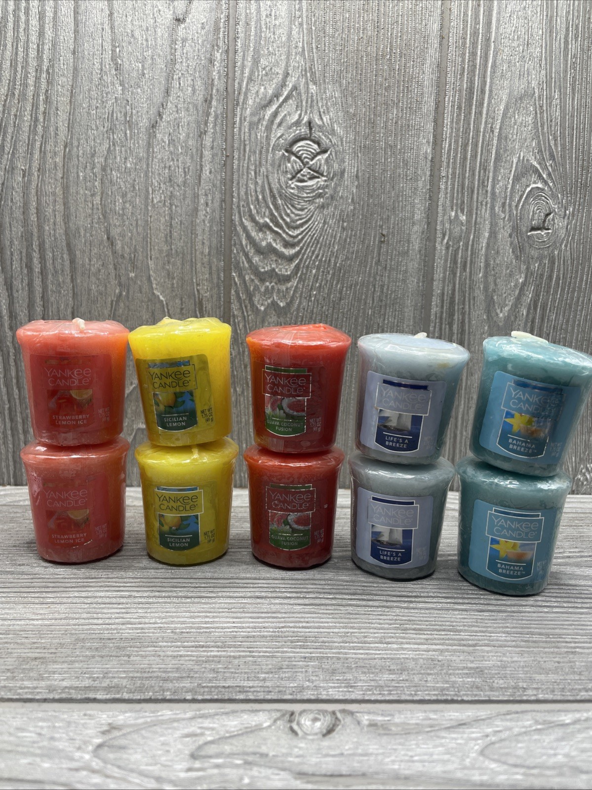 Yankee Candle New Sealed Assorted HTF Lot of 10 Votive Candles 1.75 oz. Each
