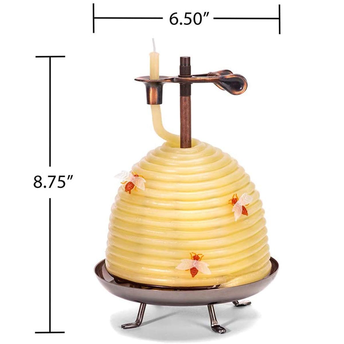 70-Hour Beehive Candle, Eco-Friendly Natural Beeswax with Cotton Wick