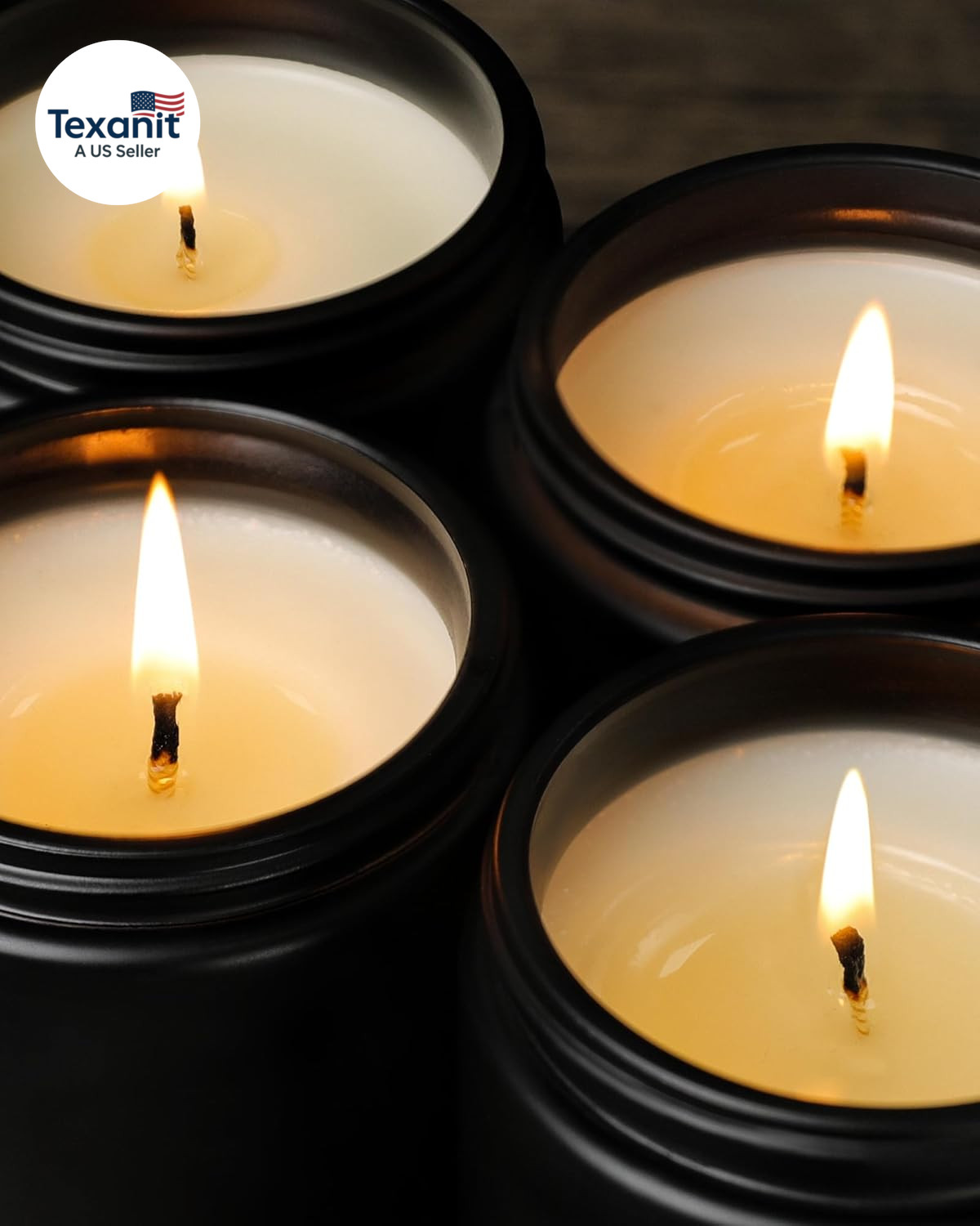 Scented Candles for Men – 4 Pack Candles for Home Scented, 36Oz Soy Wax, 200 Hou