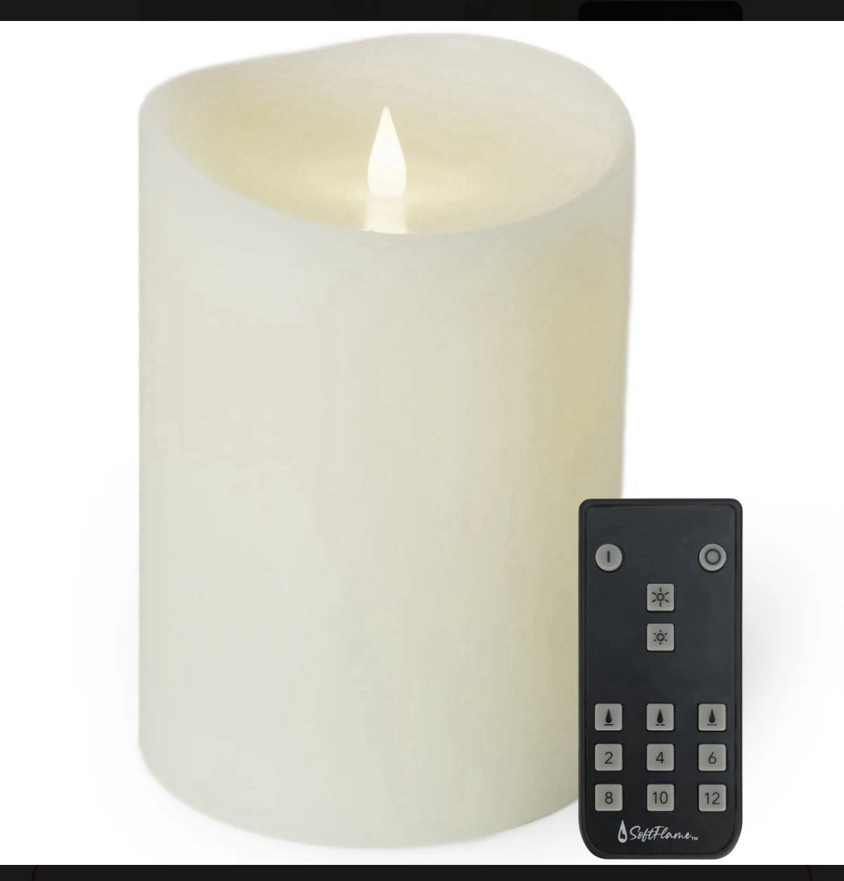 Softflame Flameless LED Candle, model 780923. 6”x6”x8.70” New