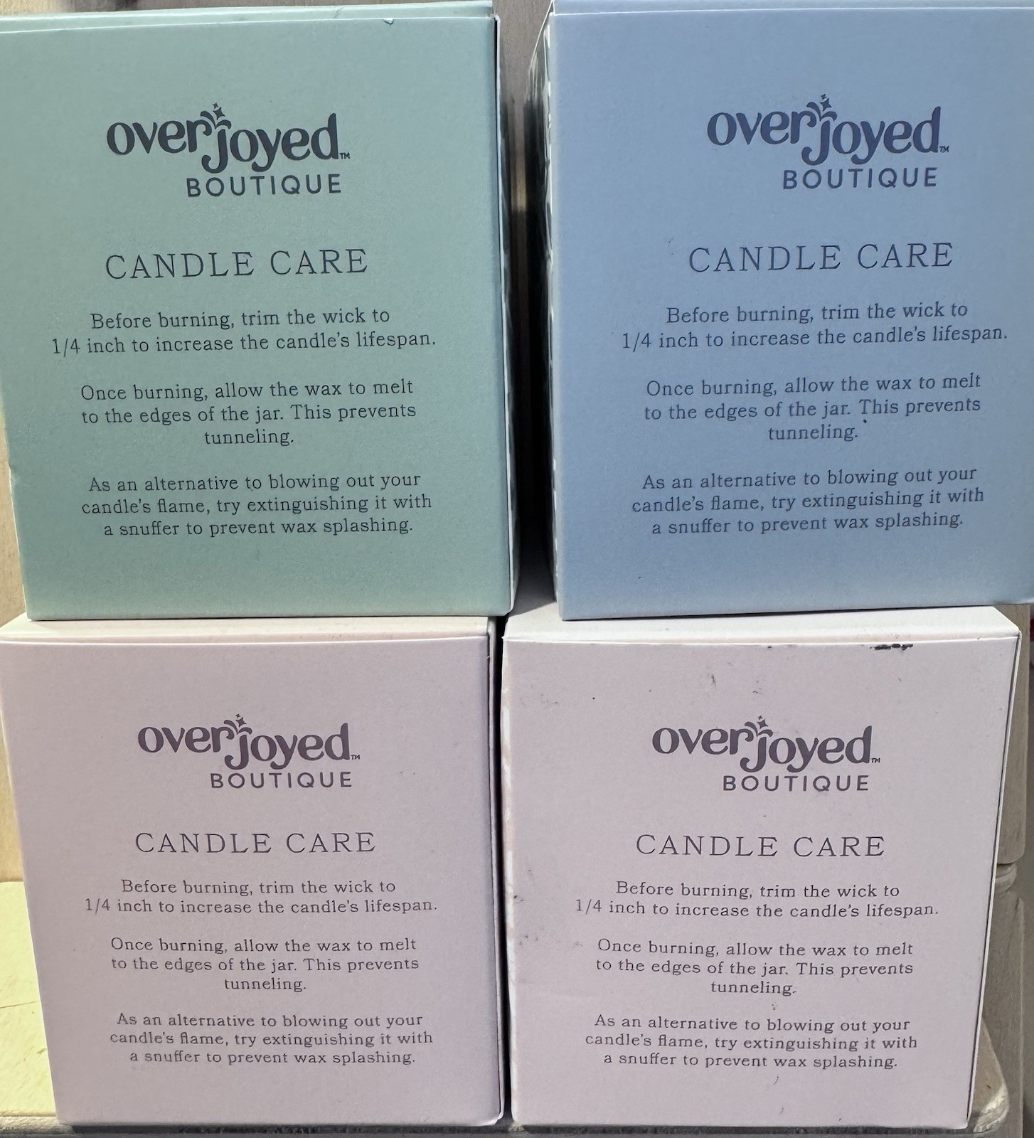 Overjoyed Boutique Candle Lot 6 SeaSalt Bergamot Magnolia Sage Aloe 4-6oz 2-20oz
