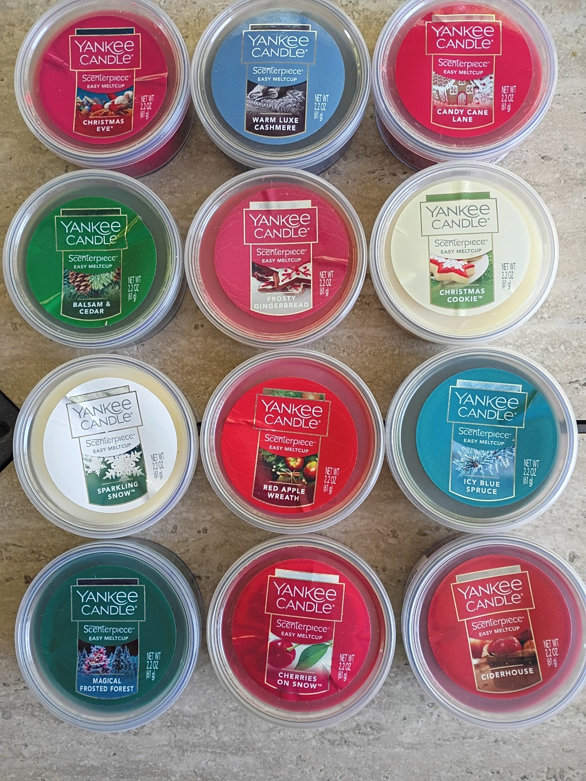 *NEW* X12 Yankee Candle Scenterpiece Easy MeltCup Assorted Fragrances ASSORTED