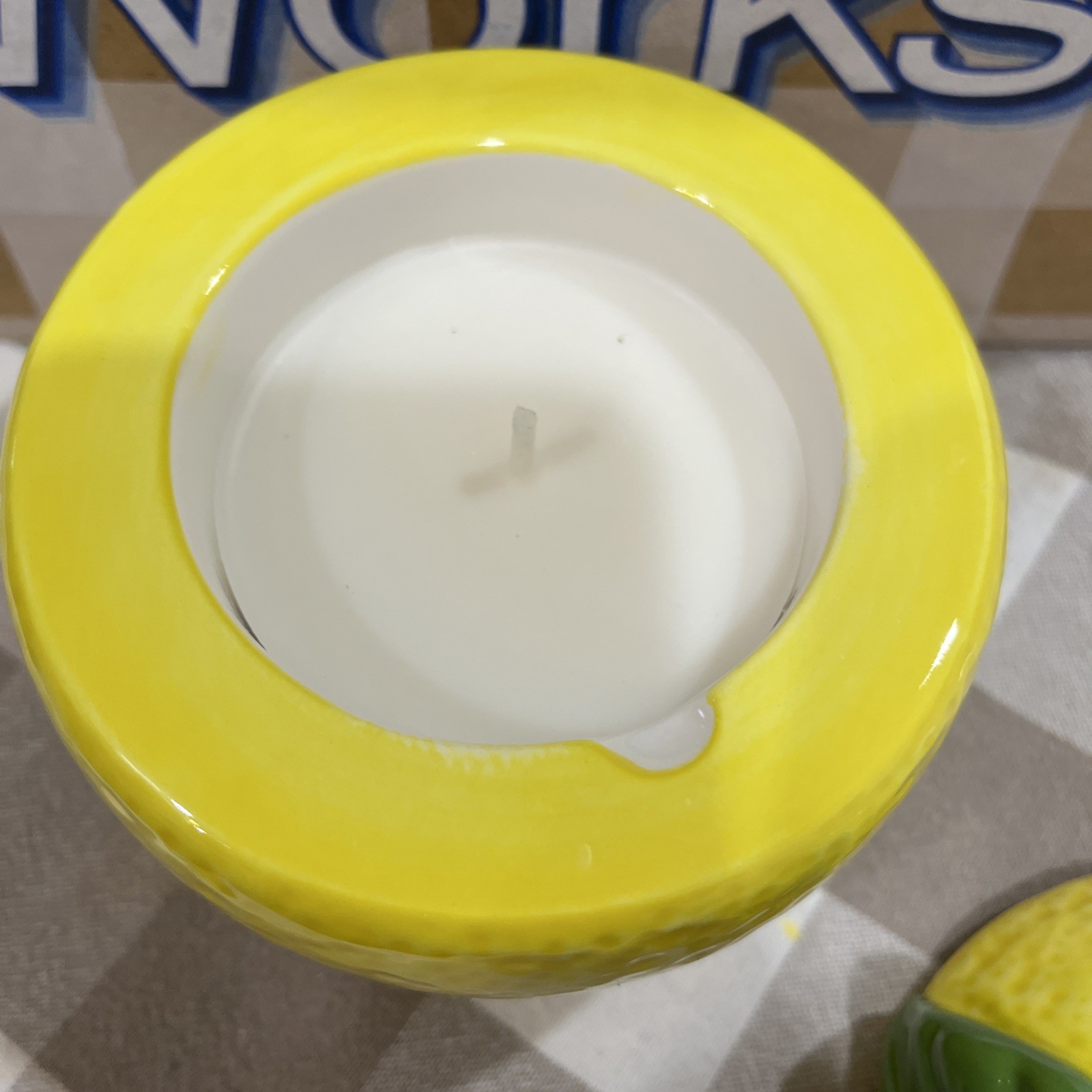 Bath & Body Works FRESH AMALFI LEMON 🍋 Scented SINGLE Wick FIGURAL CANDLE
