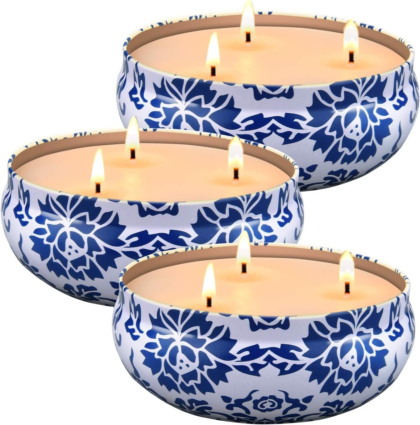 Citronella Candles Outdoor & Indoor – Large 13.5 oz Scented Candles Set 3 Pac…