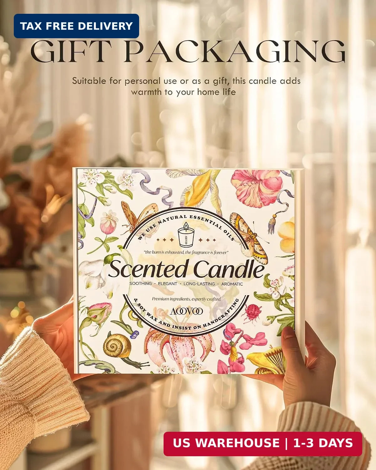 Fall Candles Set for Women – Aromatherapy Candle with Crystals Inside, 28 oz 200