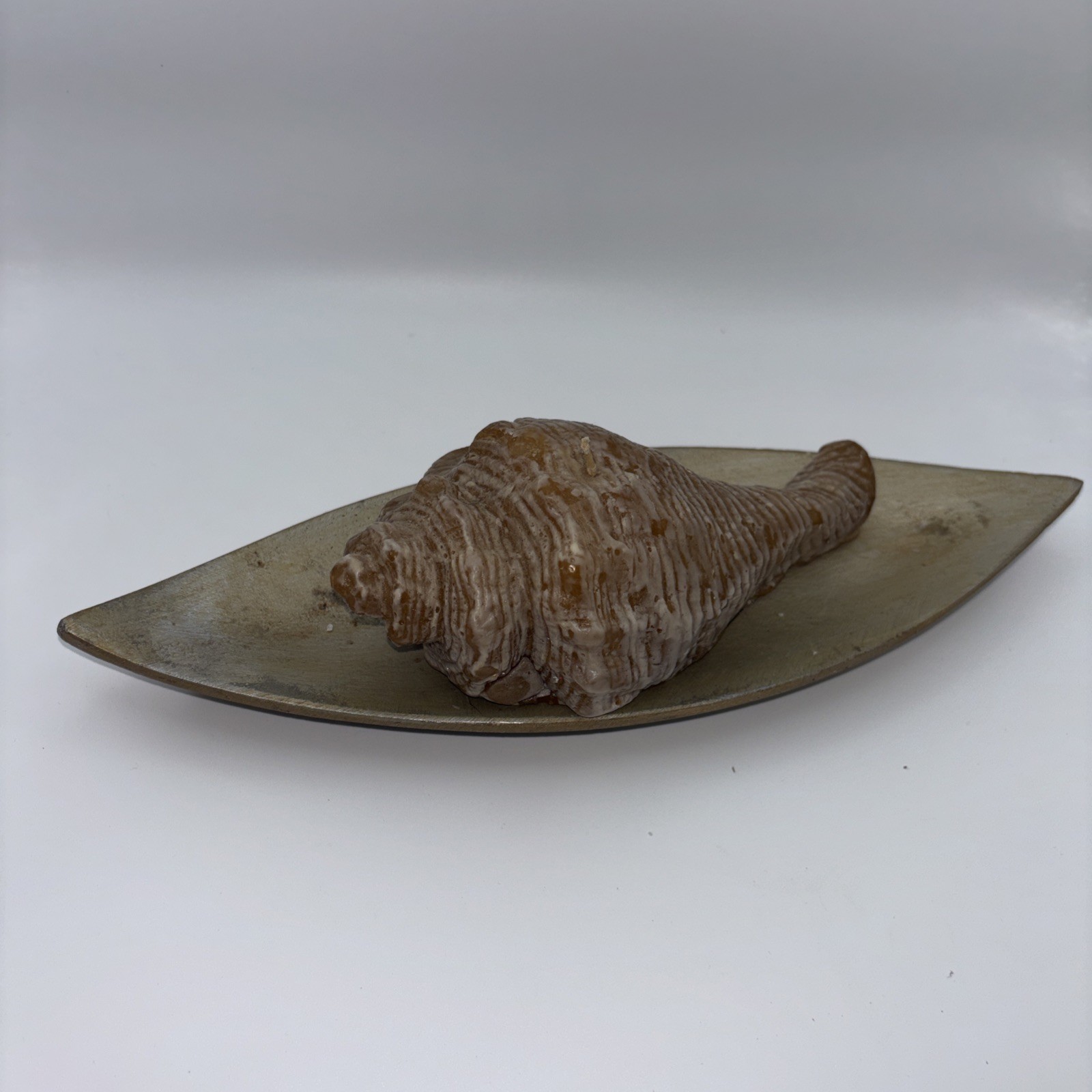 Seashell Candle With Tray Made In Thailand Never Used Ocean