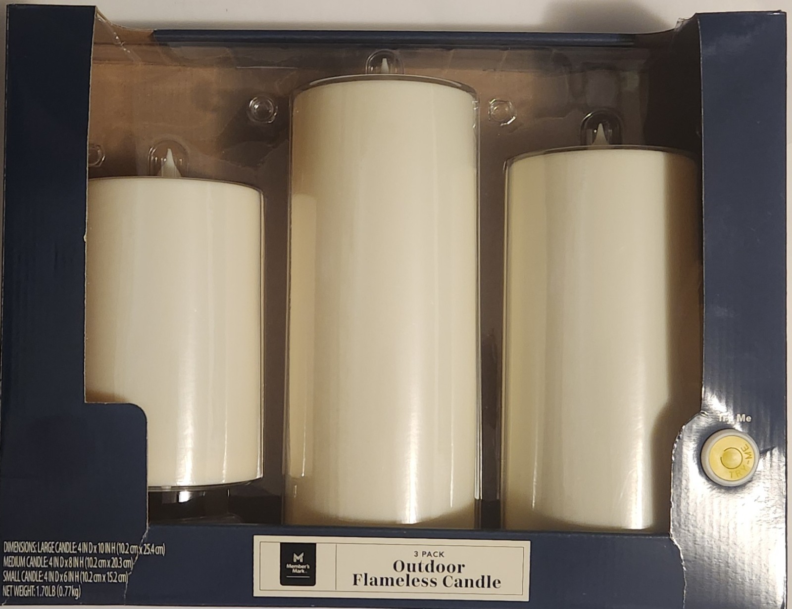 Member’s Mark Indoor/Outdoor Flameless LED Candle, 3-Pack